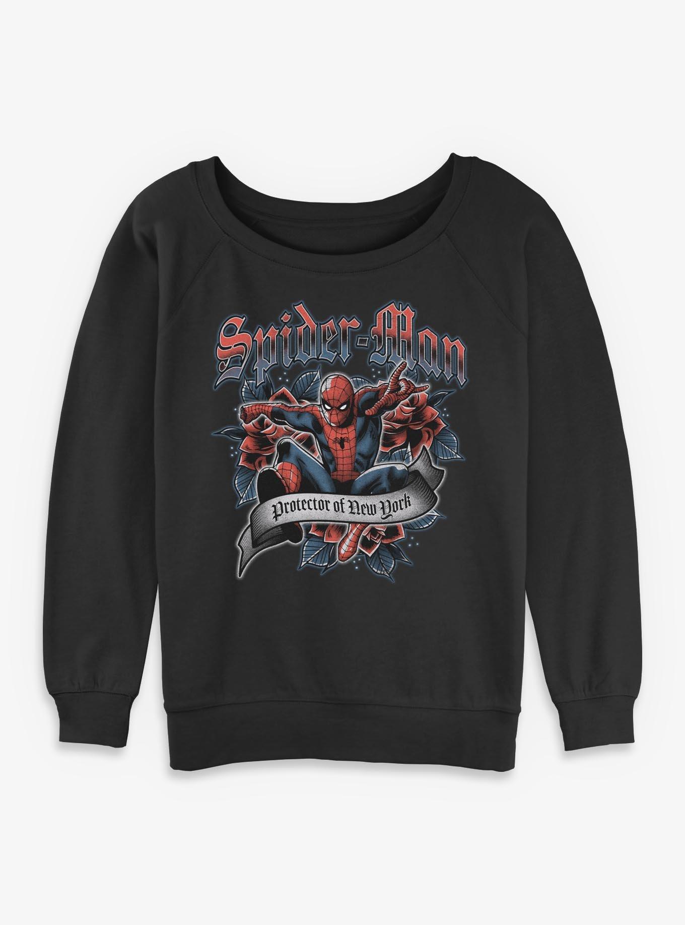 Marvel Venom  Spider Man Tattoo Womens Slouchy Sweatshirt Box Lunch Exclusives, , hi-res