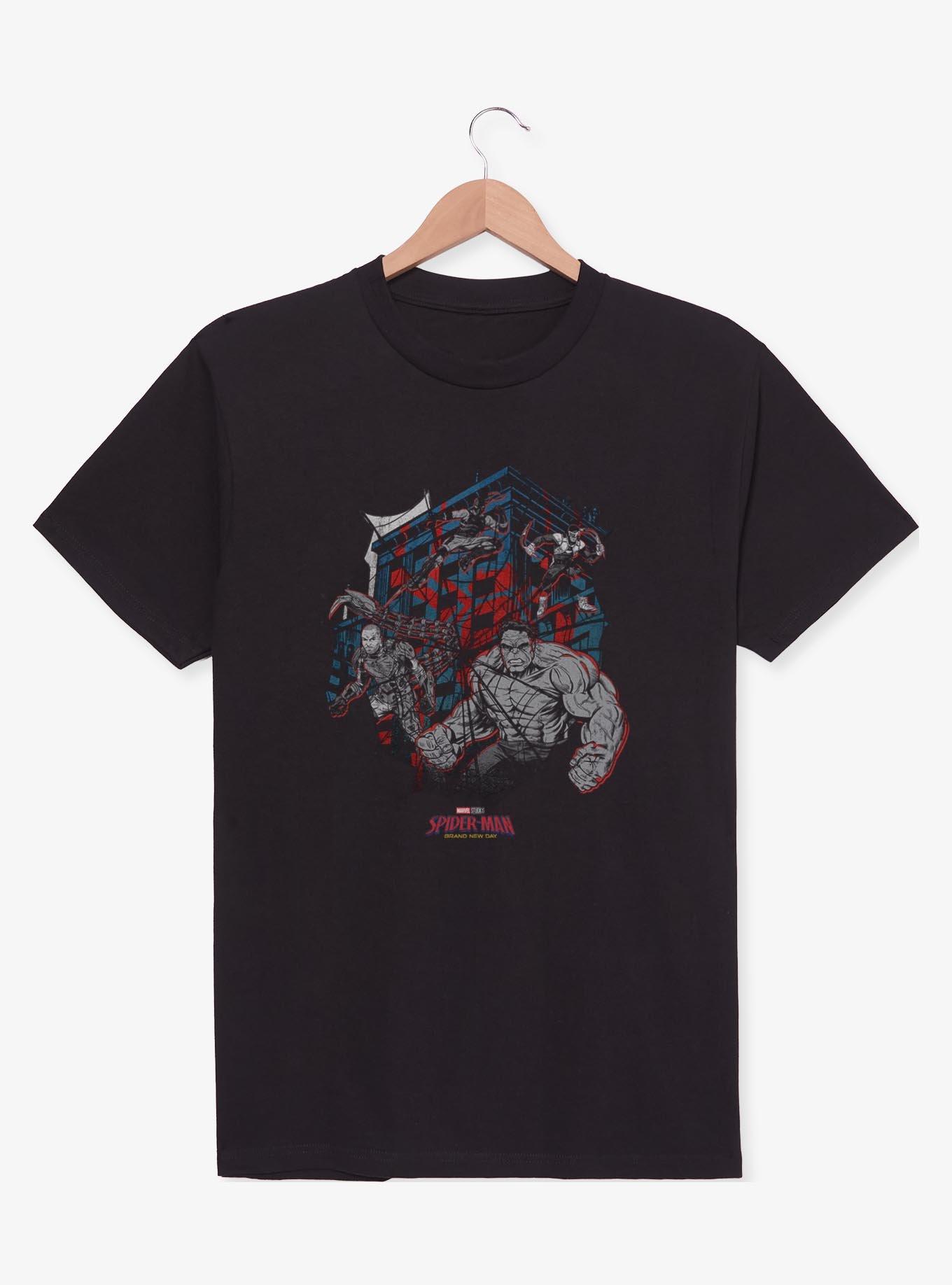 Marvel Spider-Man: Brand New Day Villians In Web T-Shirt, , hi-res