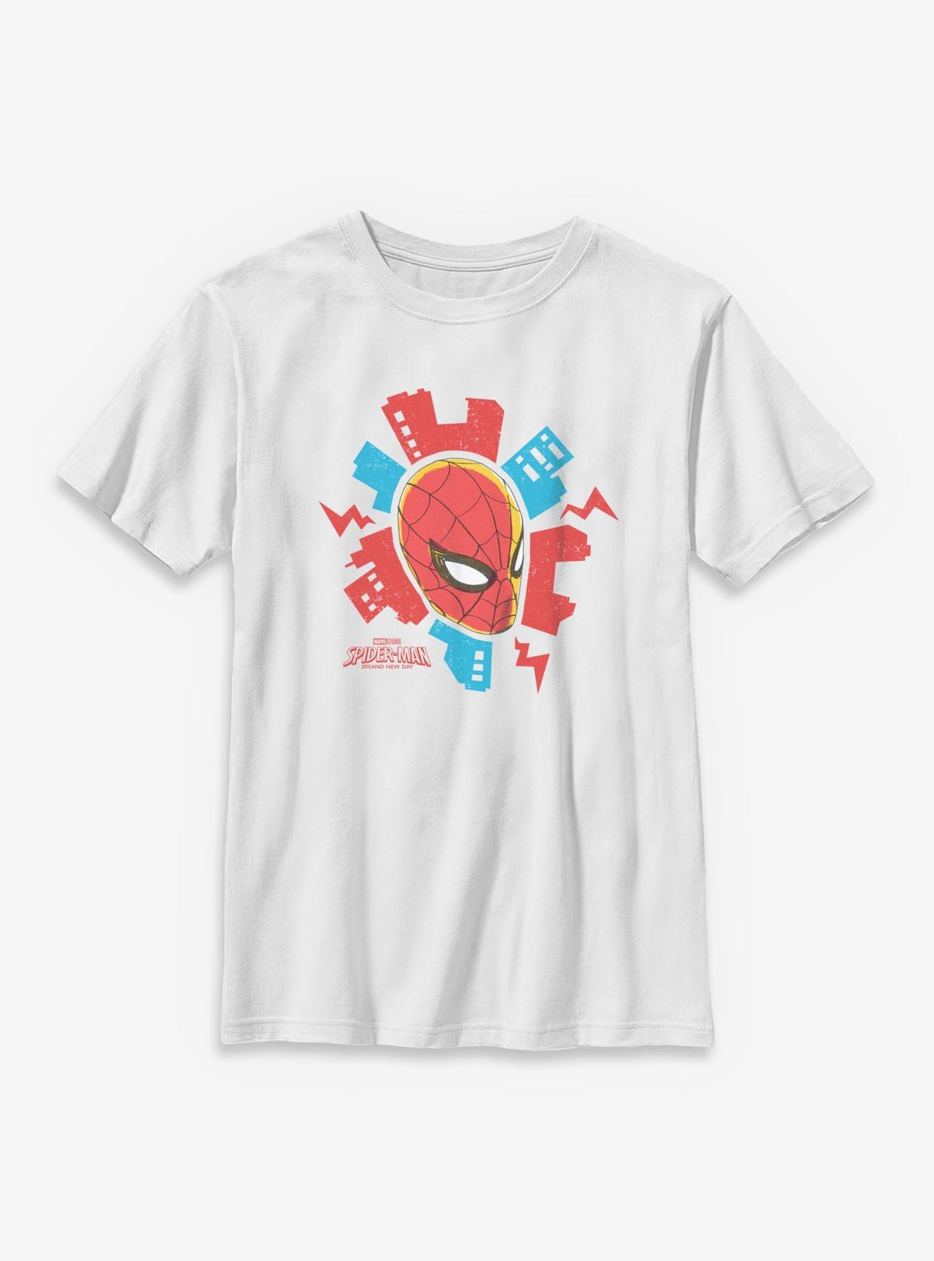 Marvel Spider-Man: Brand New Day City And Head Youth T-Shirt, , hi-res