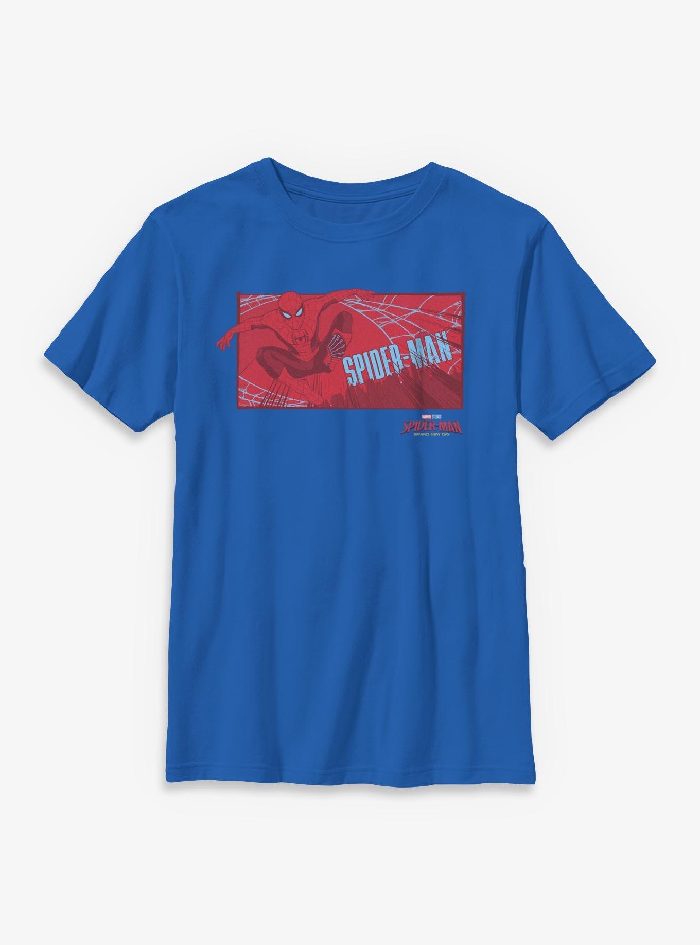 Marvel Spider-Man: Brand New Day Spiderman Comic Panel Youth T-Shirt, , hi-res