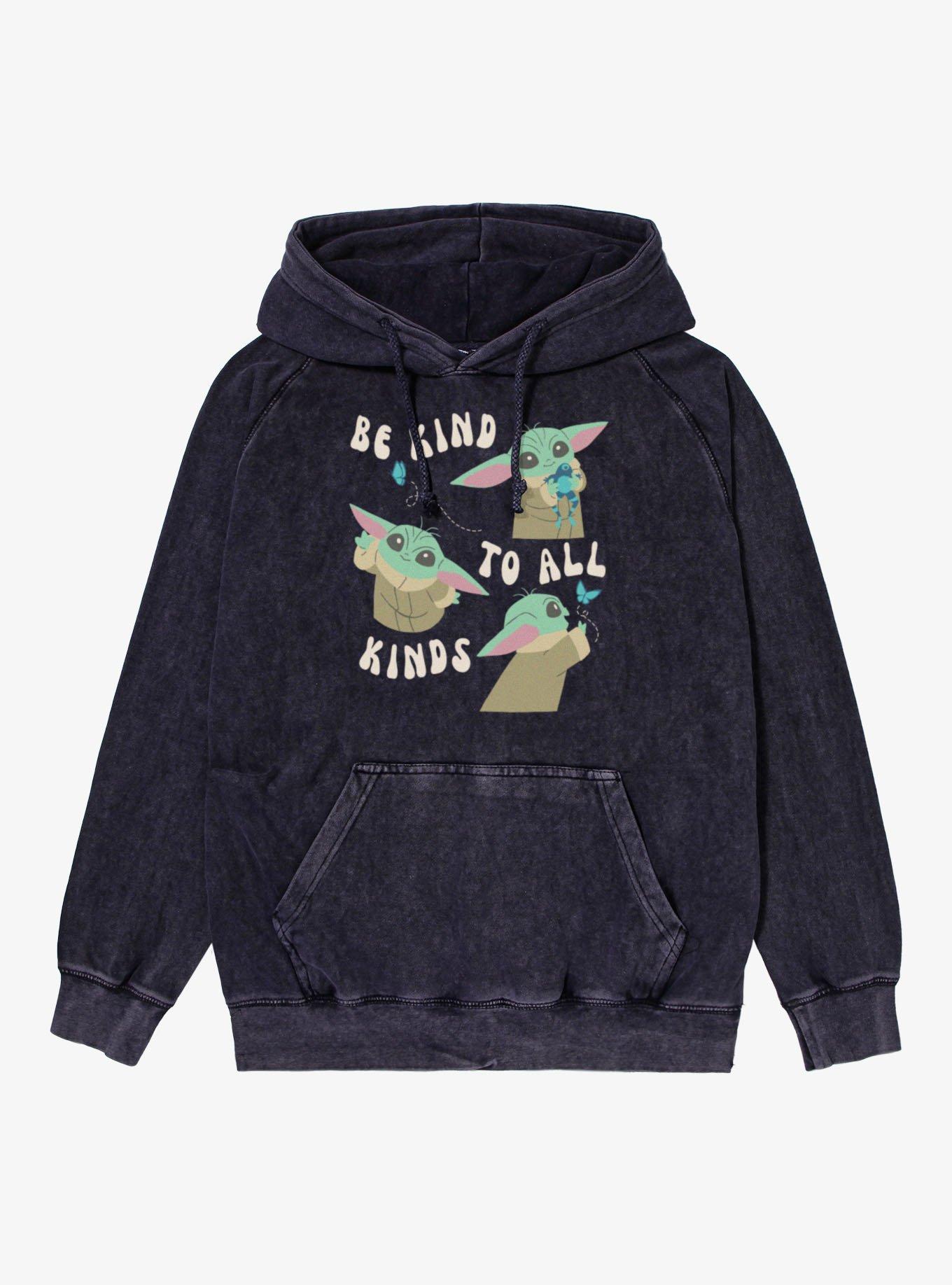 Star Wars Grogu Be Kind To All Kinds Mineral Wash Hoodie, , hi-res