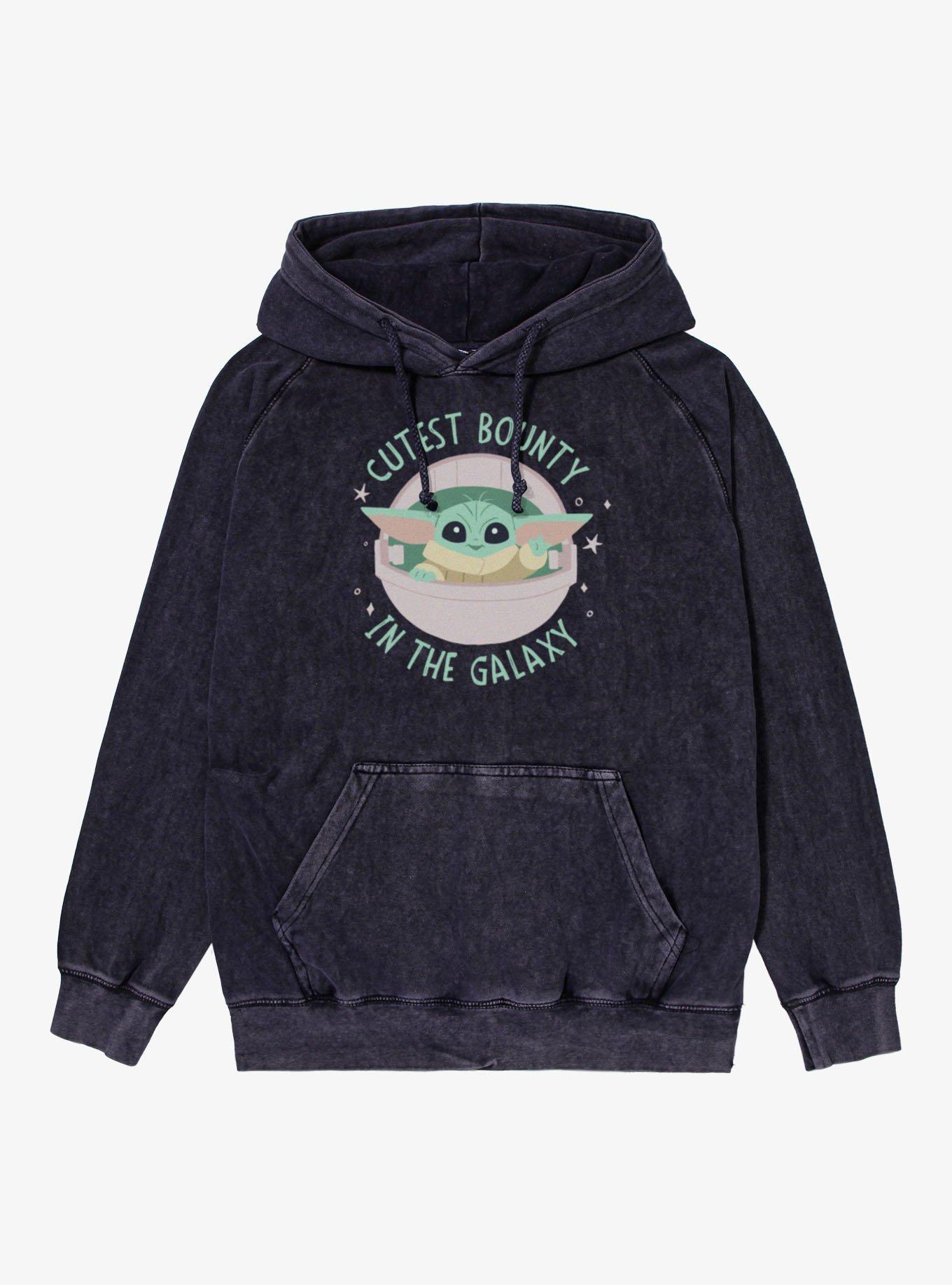 Star Wars Grogu Cutest Bounty In Galaxy Mineral Wash Hoodie, , hi-res
