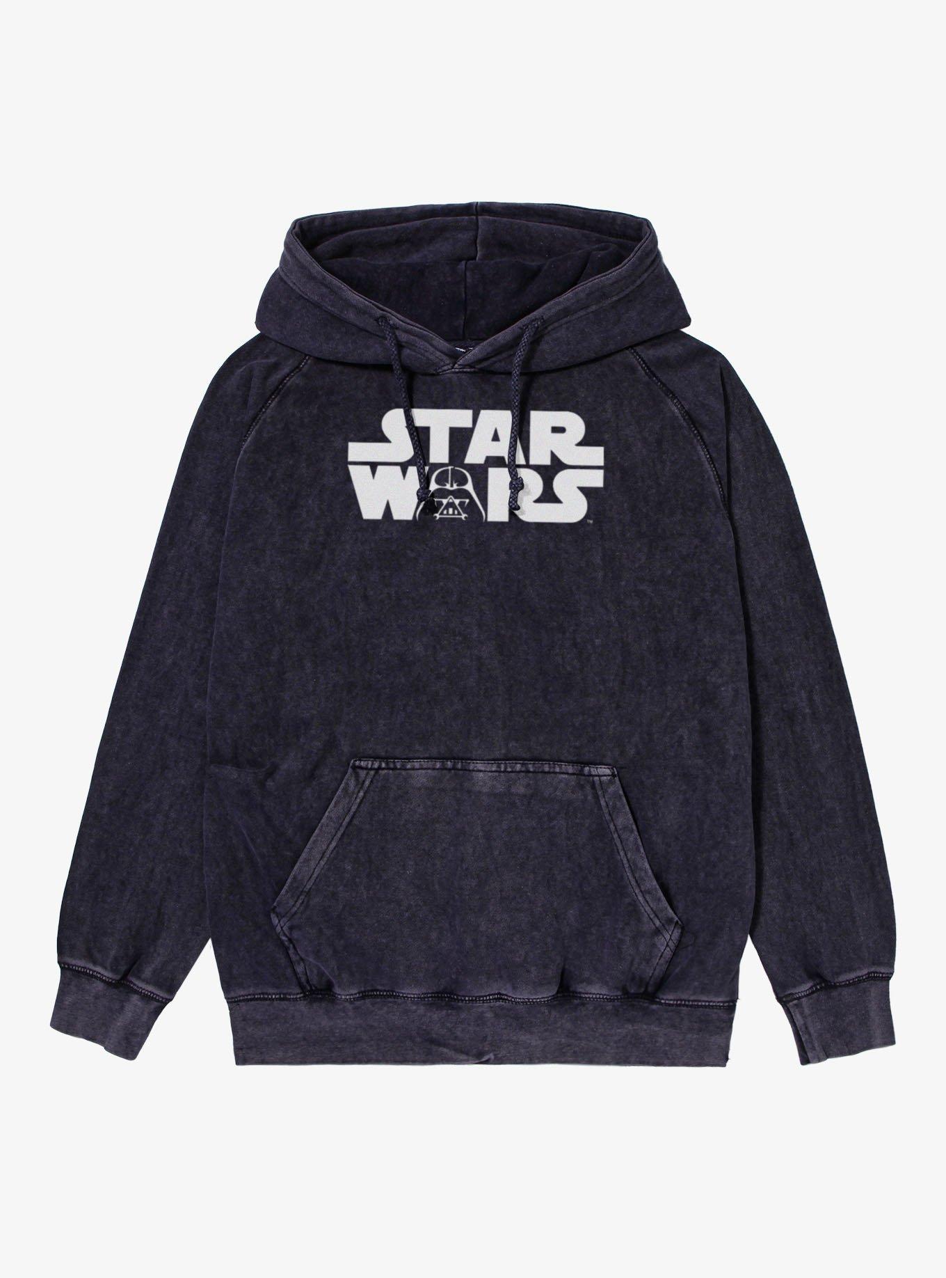Star Wars Vader Face Logo Mineral Wash Hoodie, , hi-res