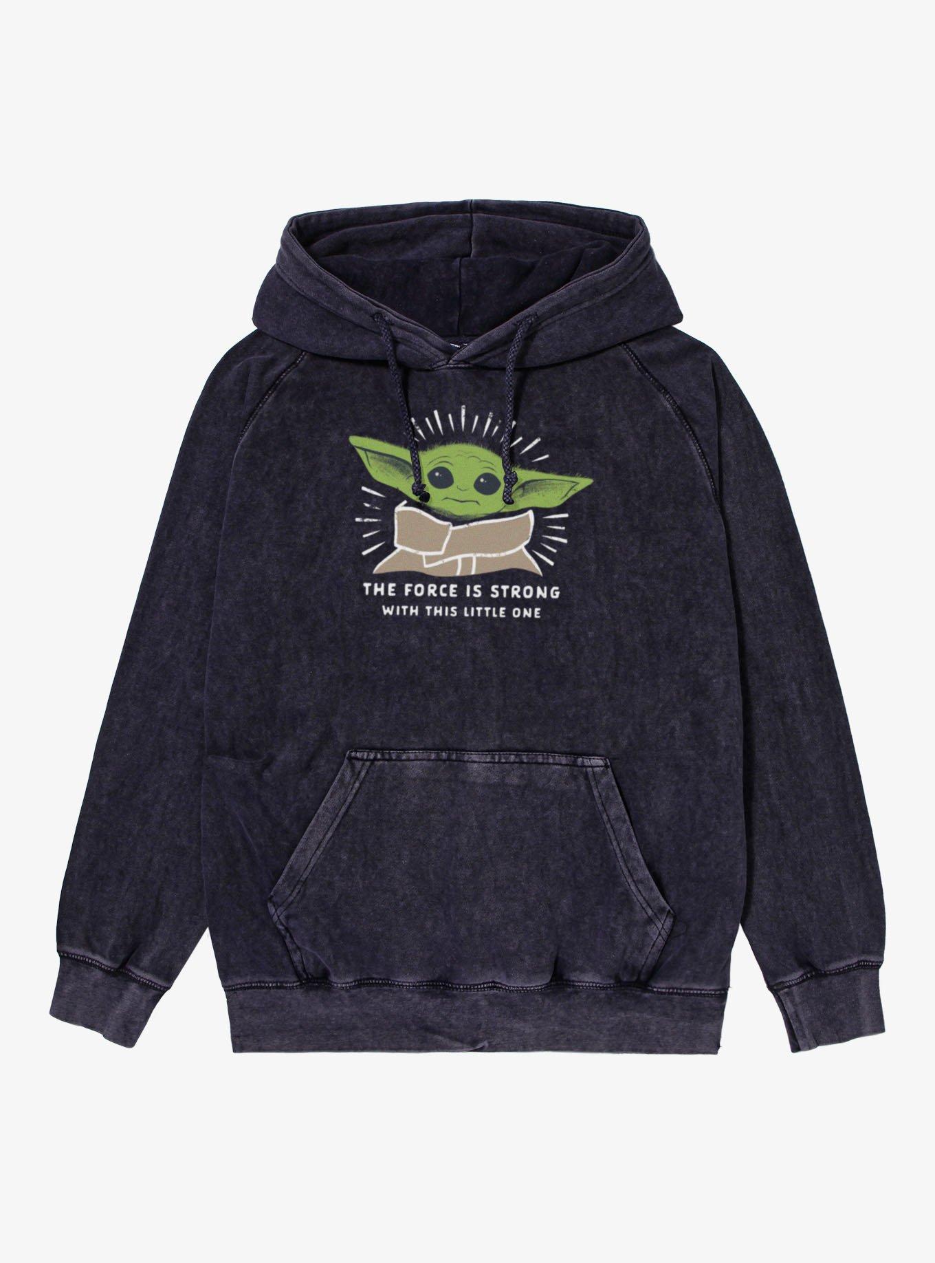 Star Wars The Mandalorian The Force Is Strong With This Little One Mineral Wash Hoodie, , hi-res