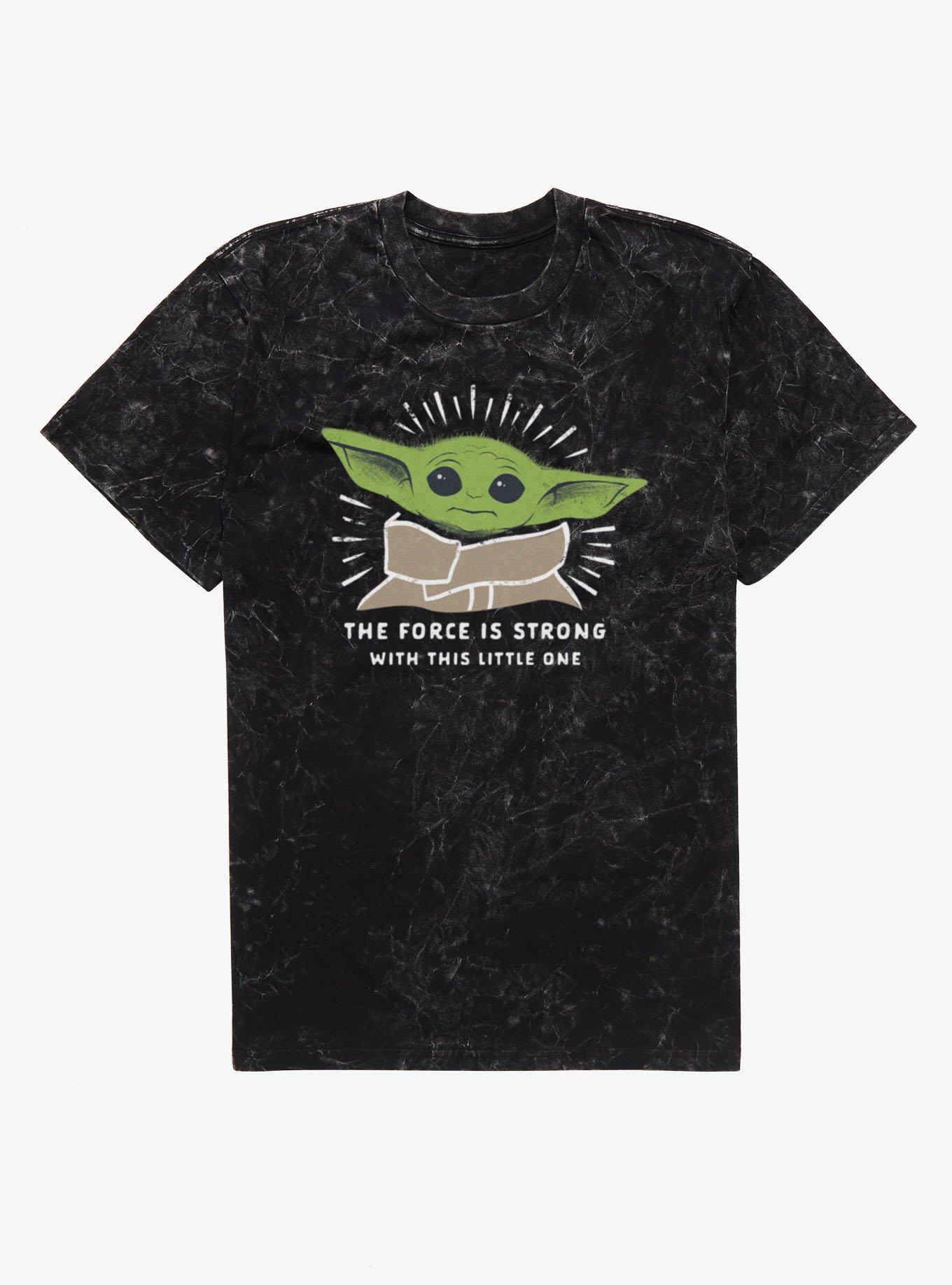 Star Wars The Mandalorian The Force Is Strong With This Little One Mineral Wash T-Shirt