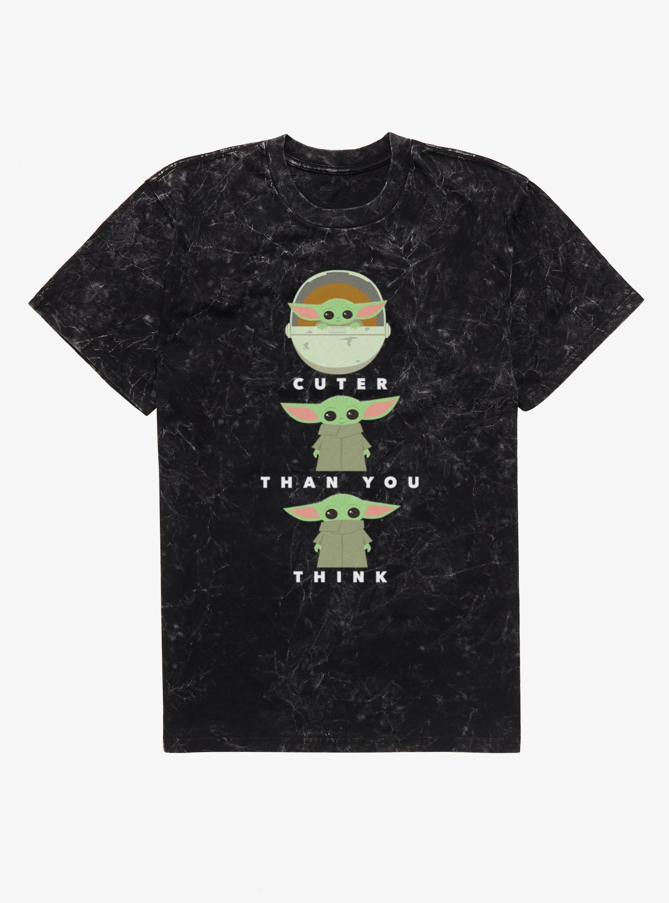 Star Wars The Mandalorian Cuter Than You Think Grogu Mineral Wash T-Shirt