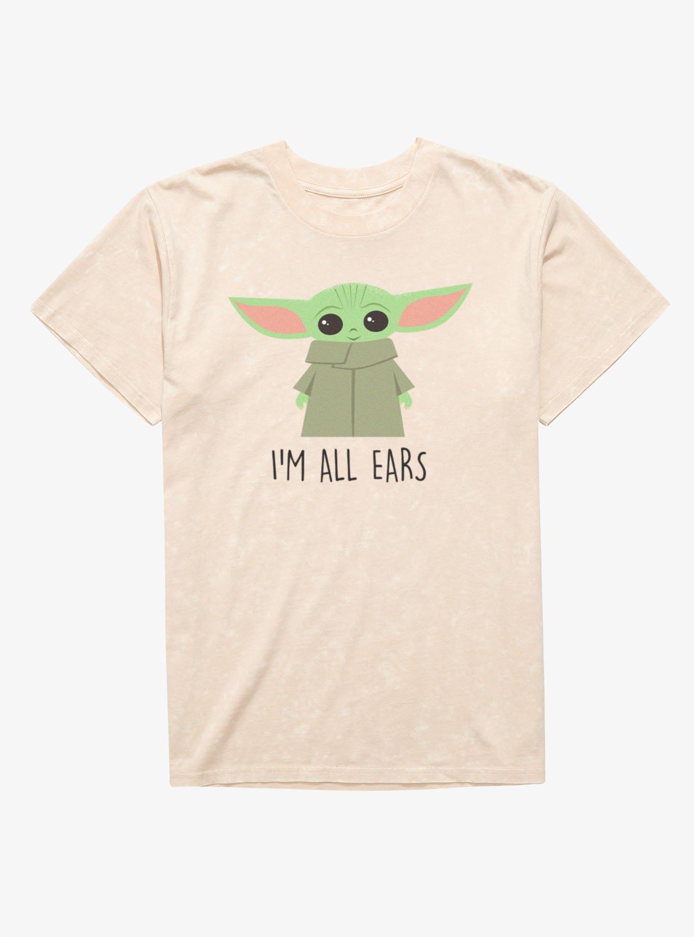 Star Wars The Mandalorian I'M All Ears Grogu Mineral Wash T-Shirt, , hi-res