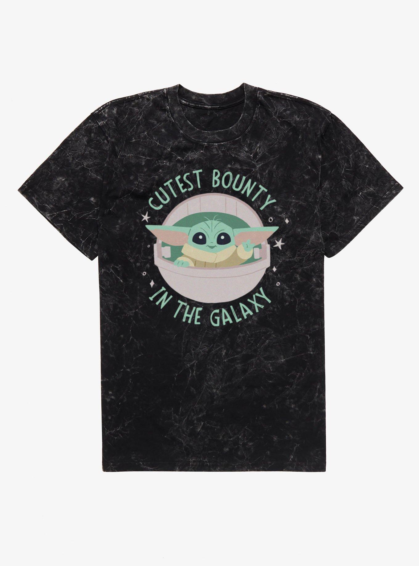 Star Wars Grogu Cutest Bounty In Galaxy Mineral Wash T-Shirt