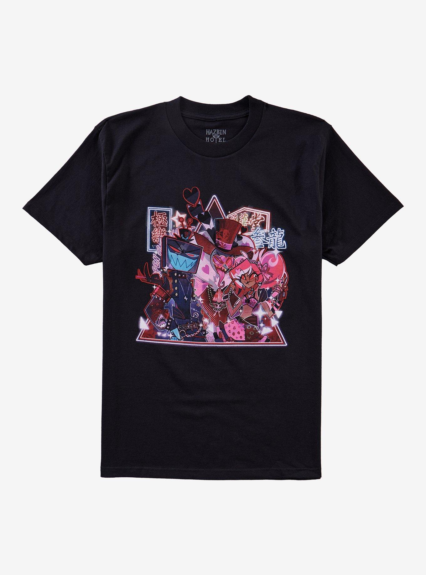 Hazbin Hotel The Vees Neon Signs T-Shirt, , hi-res