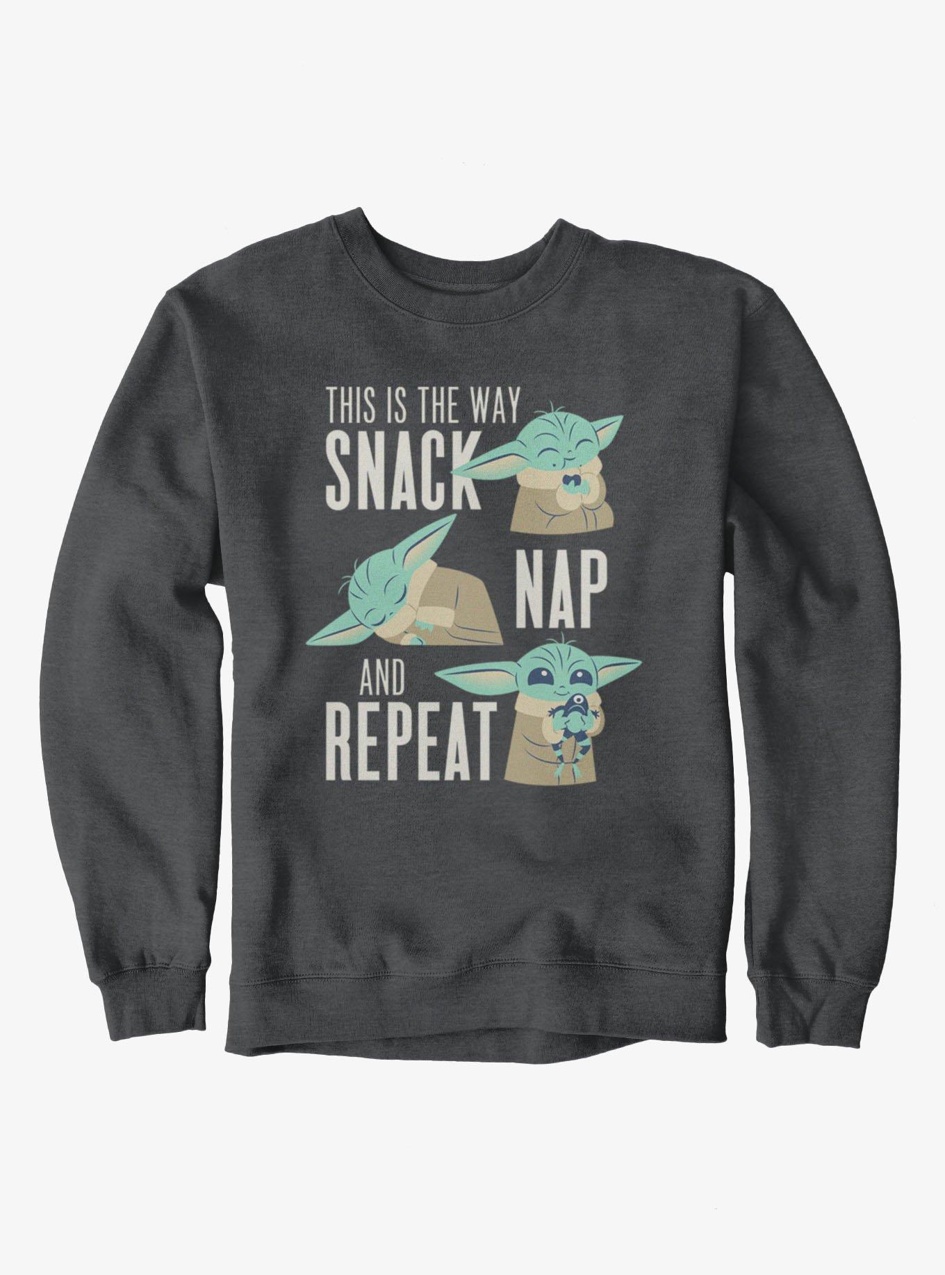 Star Wars Grogu Snack Nap Repeat Sweatshirt, , hi-res
