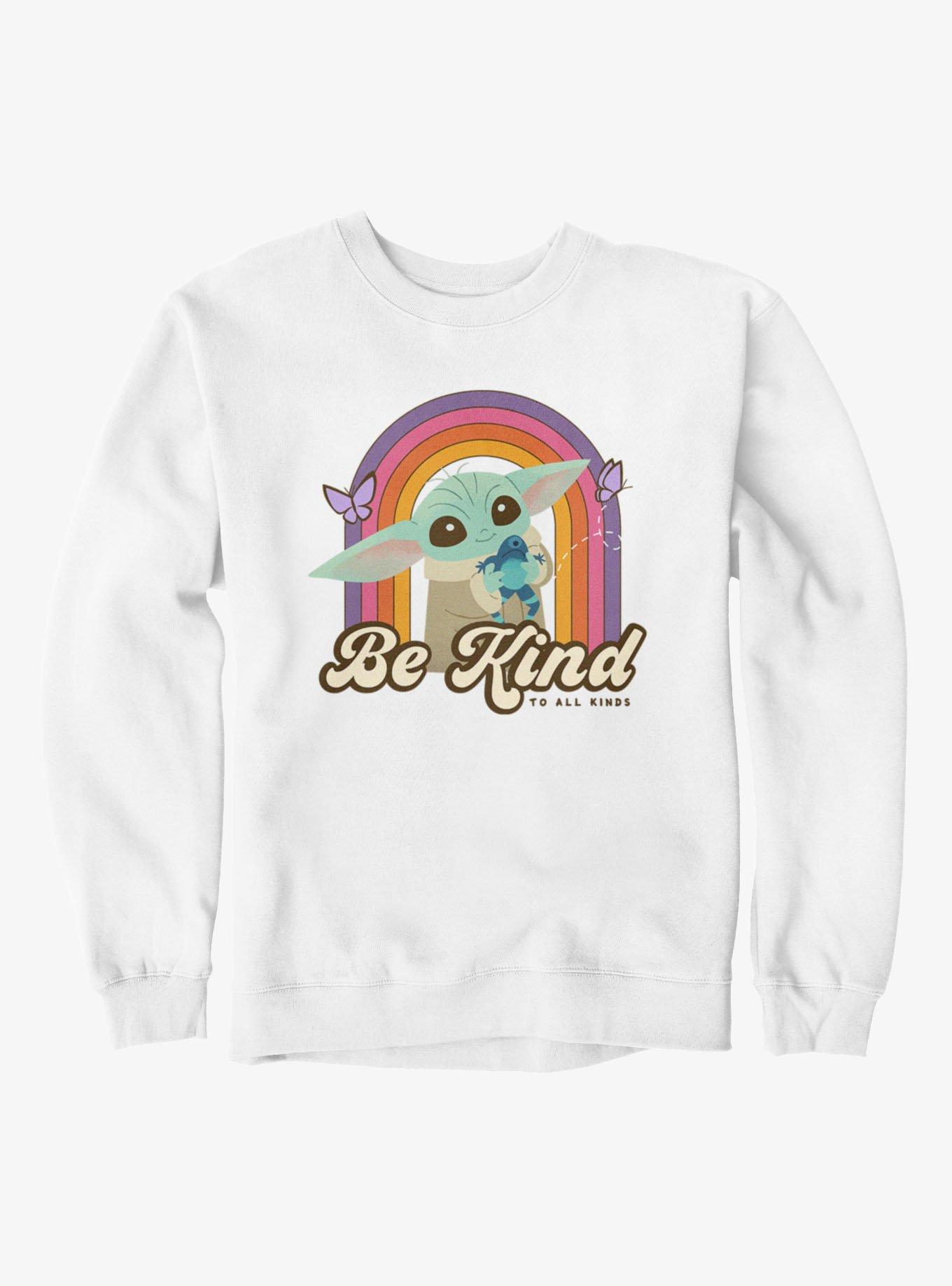 Star Wars Grogu Be Kind Rainbow Sweatshirt