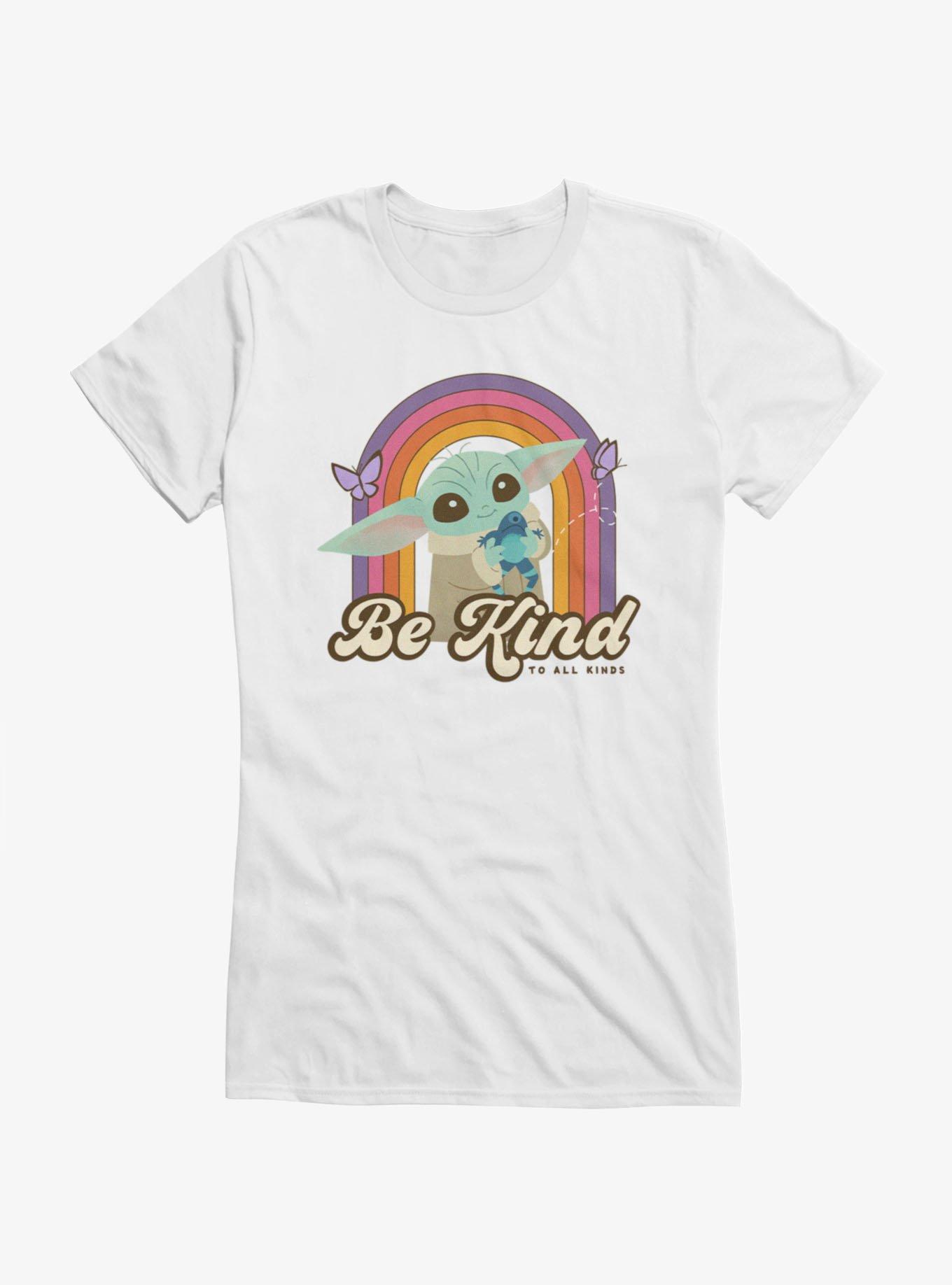 Star Wars Grogu Be Kind Rainbow Girls T-Shirt