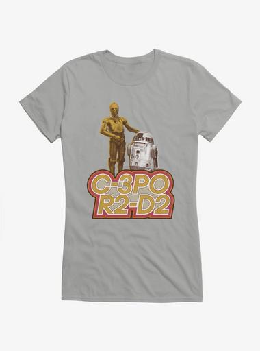 Star Wars C-3Po And R2-D2 Retro Pals Girls T-Shirt - GREY | Hot Topic