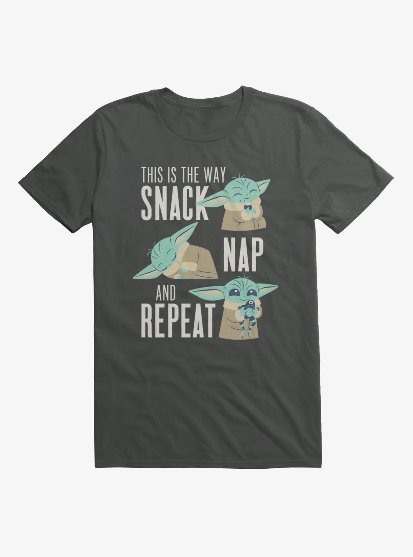 Star Wars Grogu Snack Nap Repeat T-Shirt