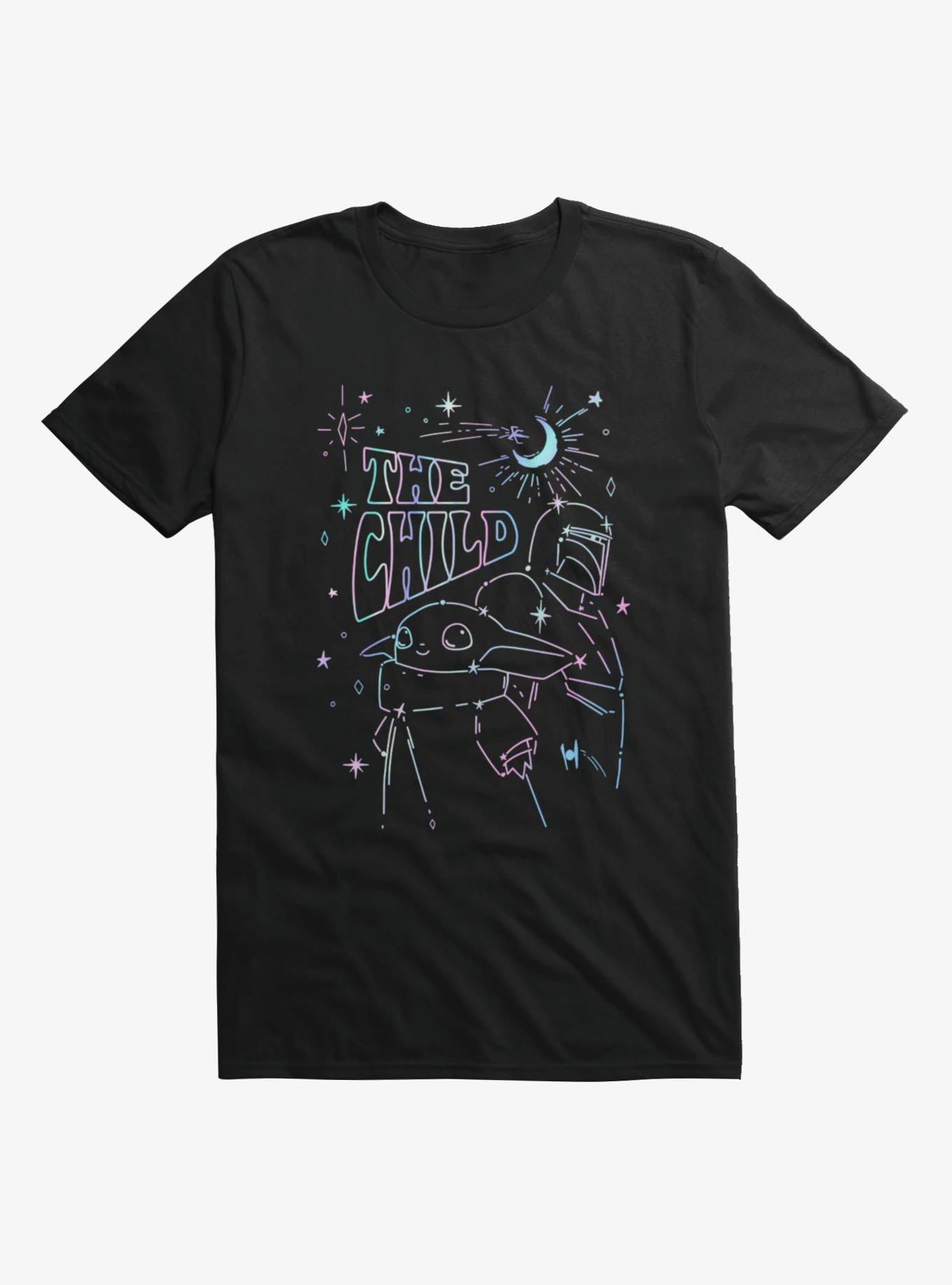 Star Wars The Child Line Drawing T-Shirt, BLACK, hi-res view 1