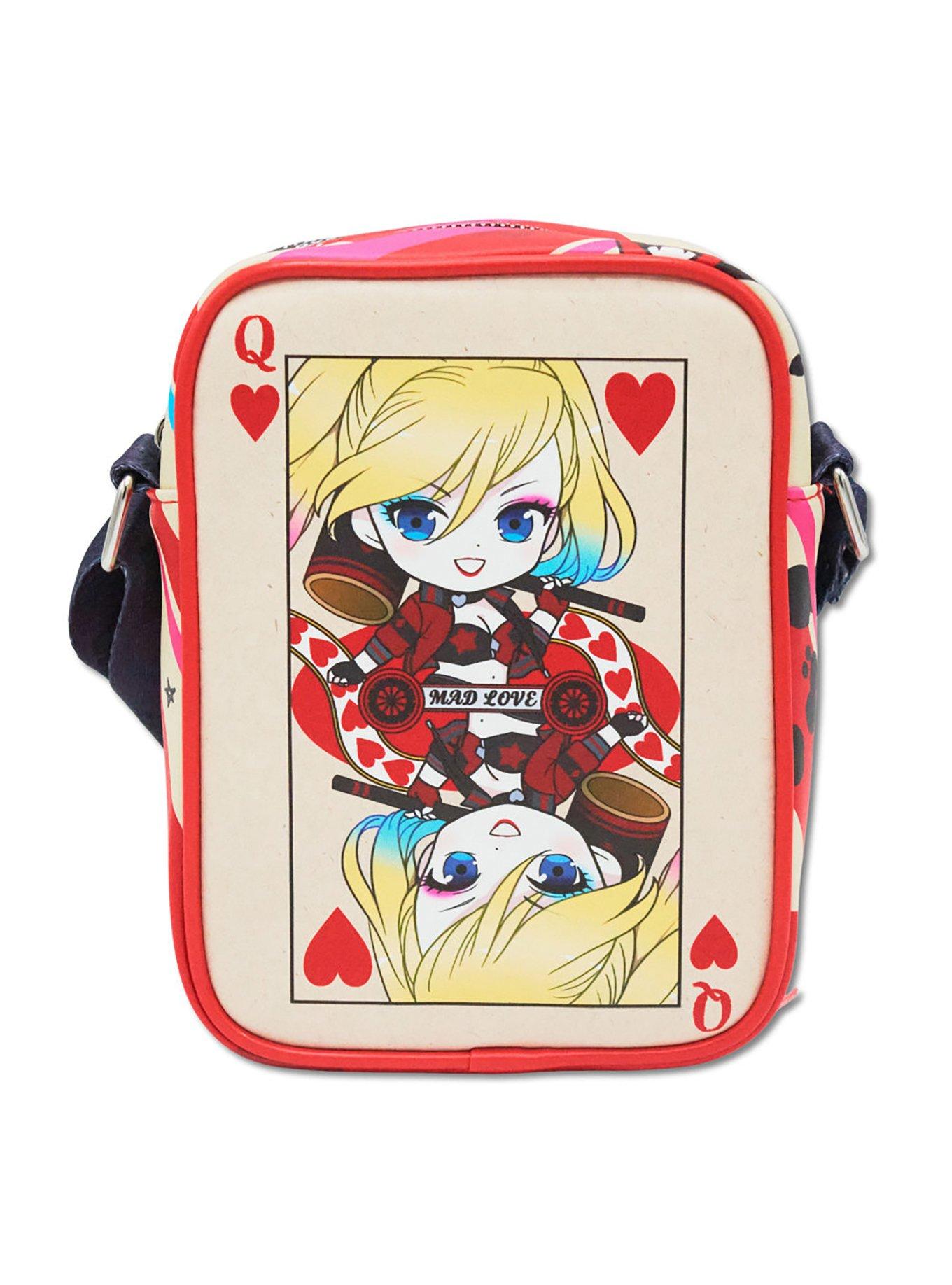 DC Comics Harley Quinn Chibi Queen of Hearts Card Crossbody Bag, , hi-res