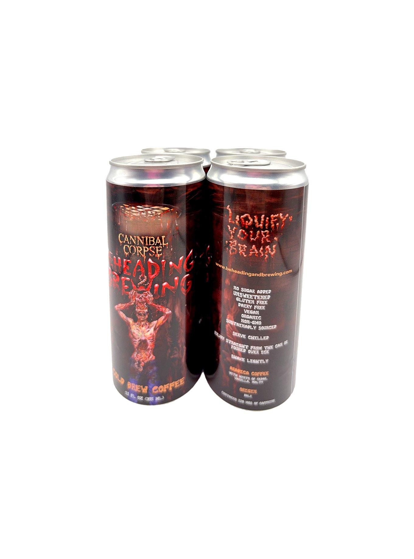 Cannibal Corpse Official 'Beheading & Brewing' Nitro Cold Brew Coffee Cans (4Pack - 12oz Per Can), , hi-res