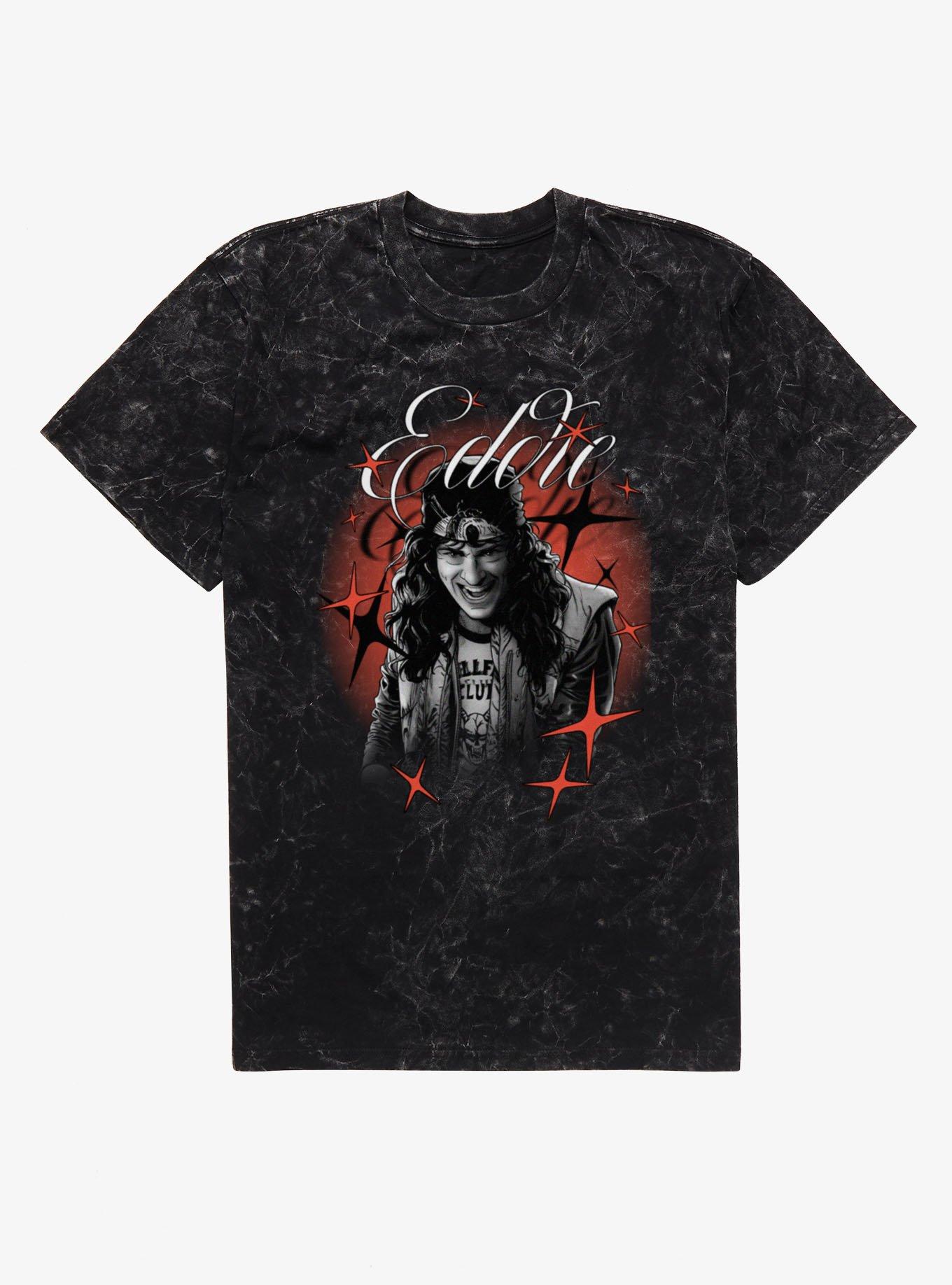 Stranger Things Eddie Airbrush Stars Mineral Wash T-Shirt, , hi-res