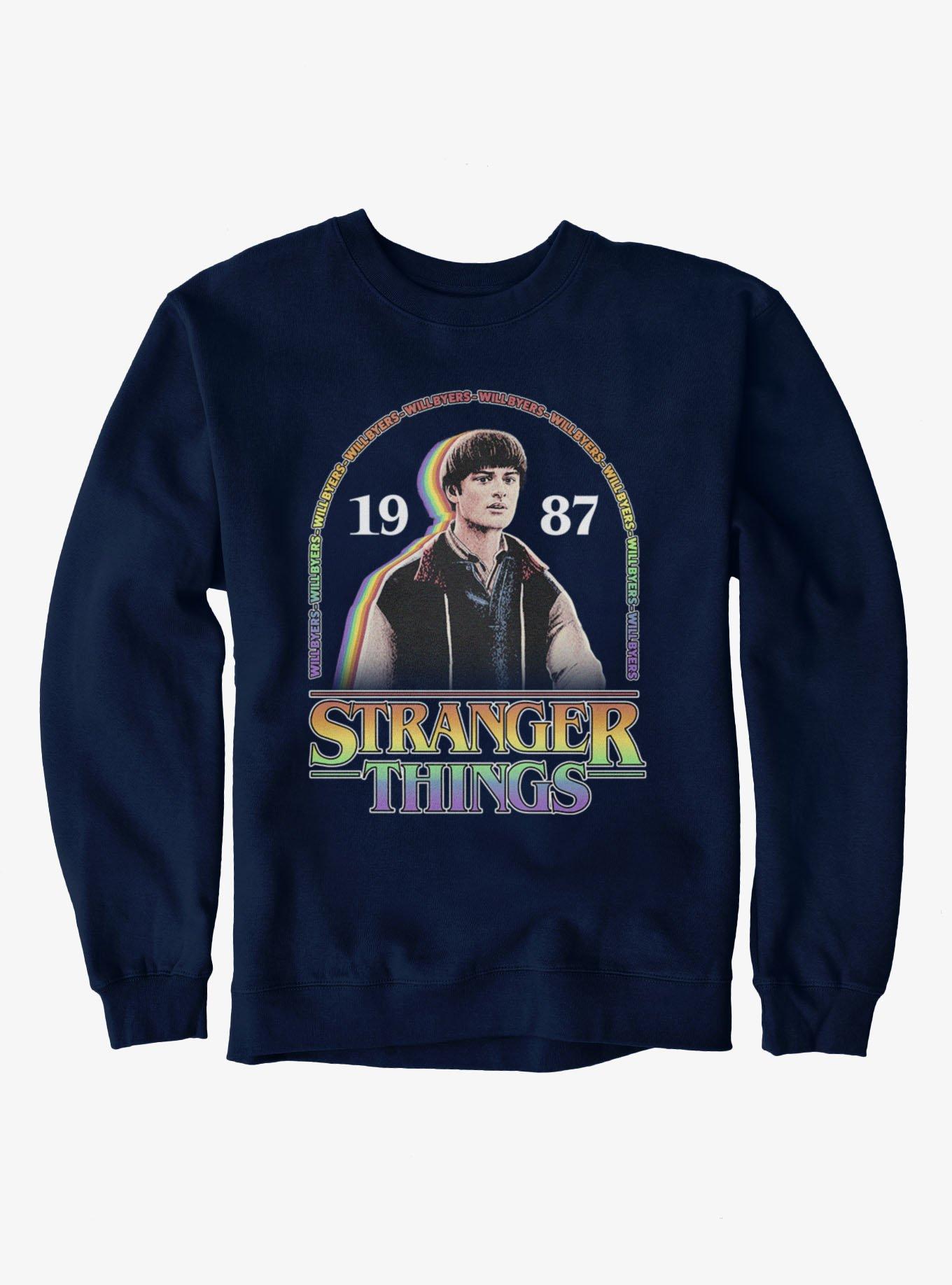 Stranger Things Will Byers 1987 Rainbow Arch Sweatshirt, , hi-res