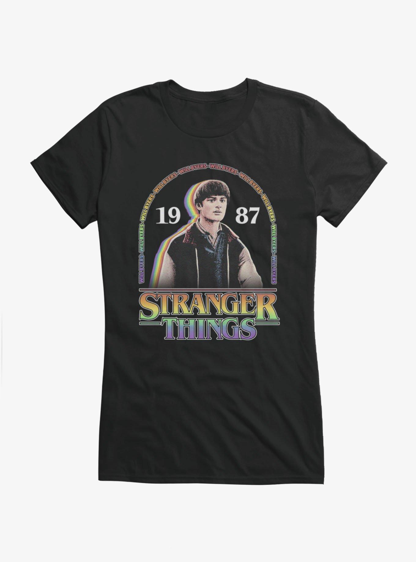 Stranger Things Will Byers 1987 Rainbow Arch Girls T-Shirt, , hi-res