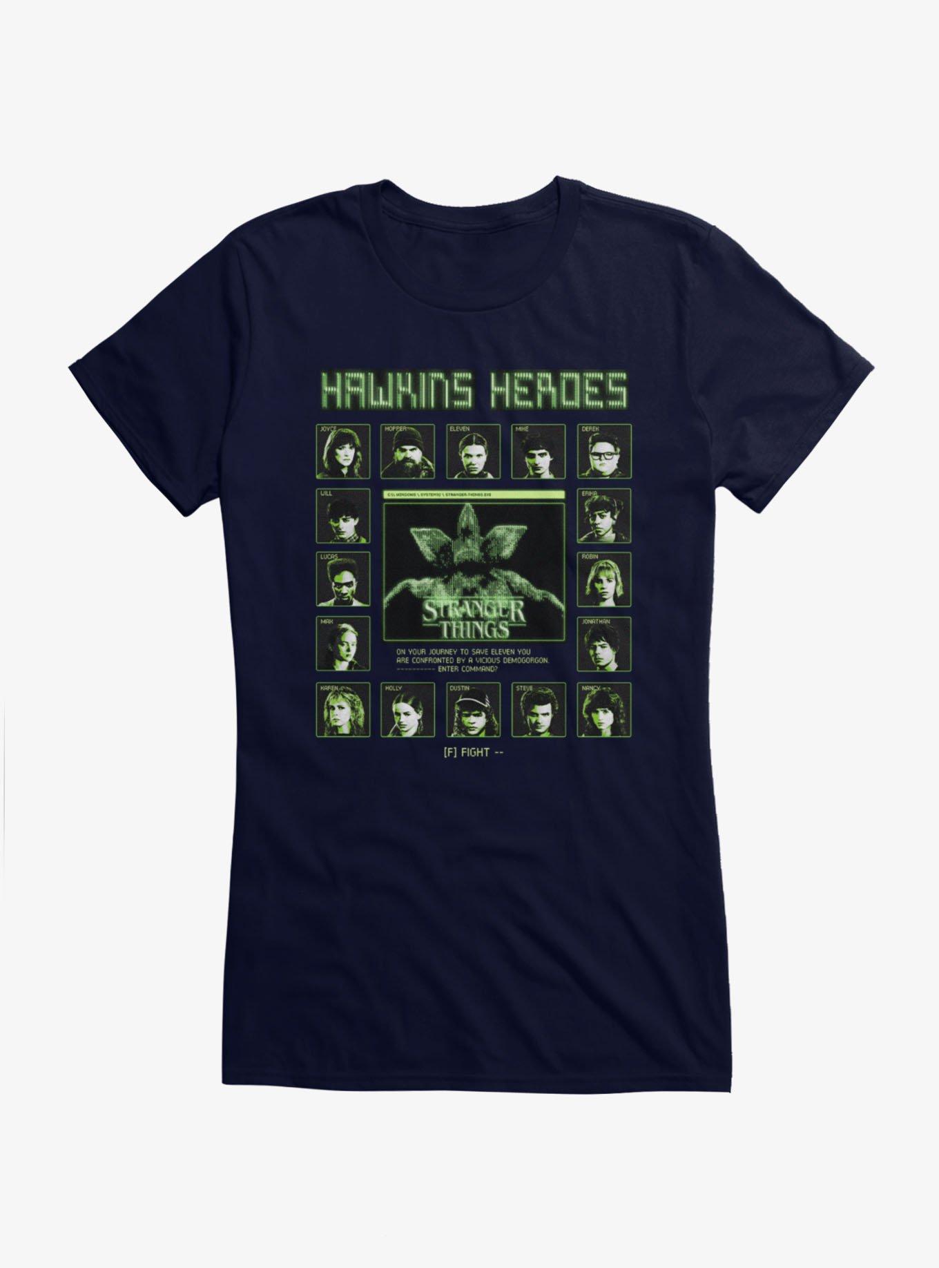 Stranger Things Hawkins Heroes Choose Your Character Girls T-Shirt, , hi-res