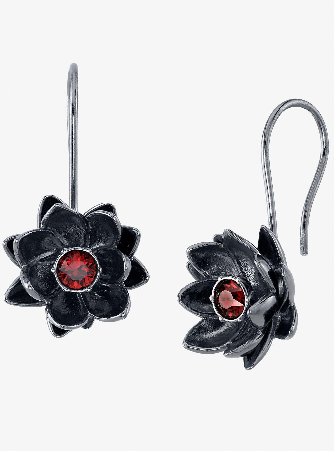 Magic The Gathering X Rocklove Black Lotus Crystal Earrings, , hi-res