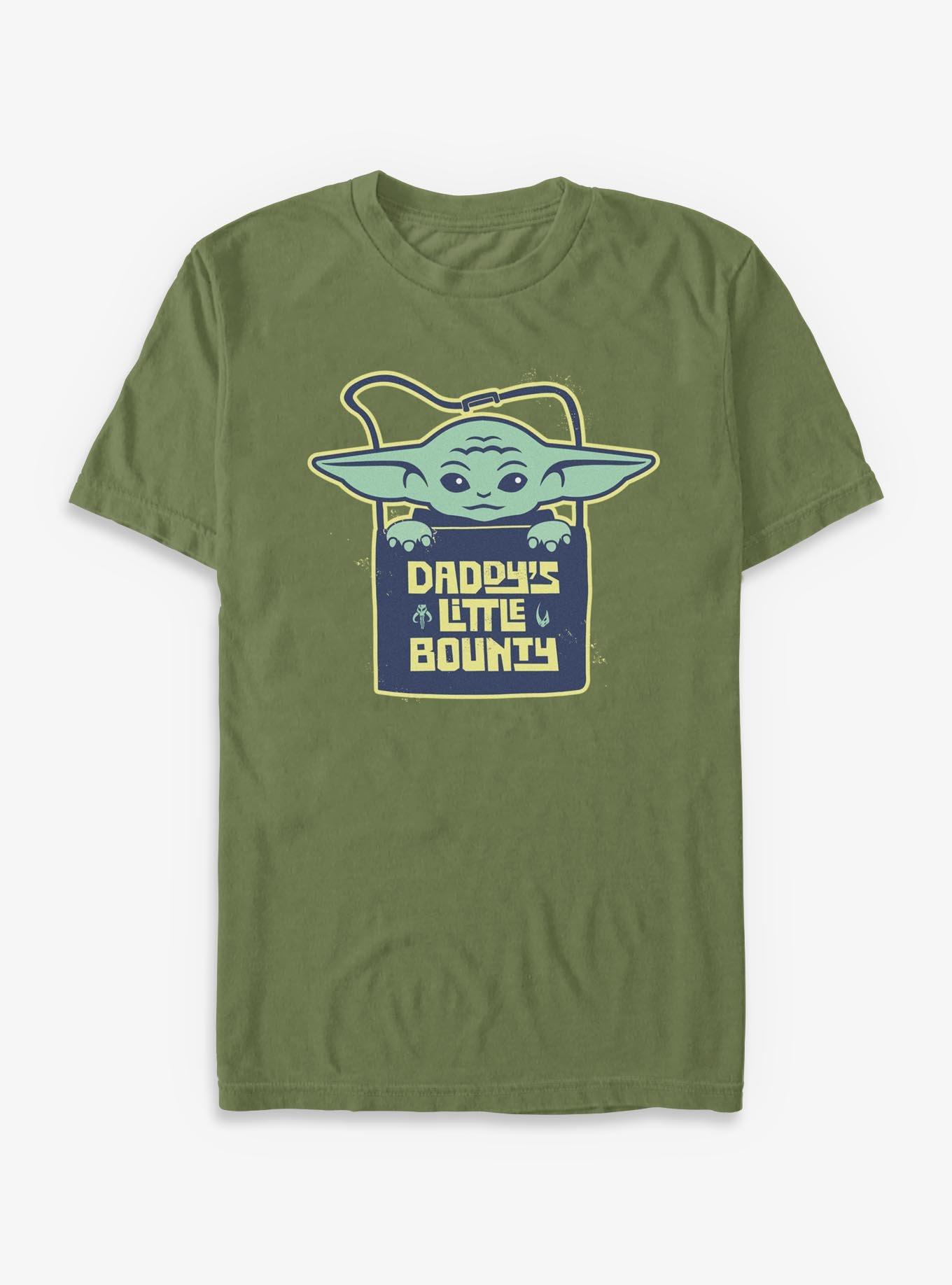 Star Wars The Mandalorian Daddys Little Bounty Grogu T-Shirt, MIL GRN, hi-res