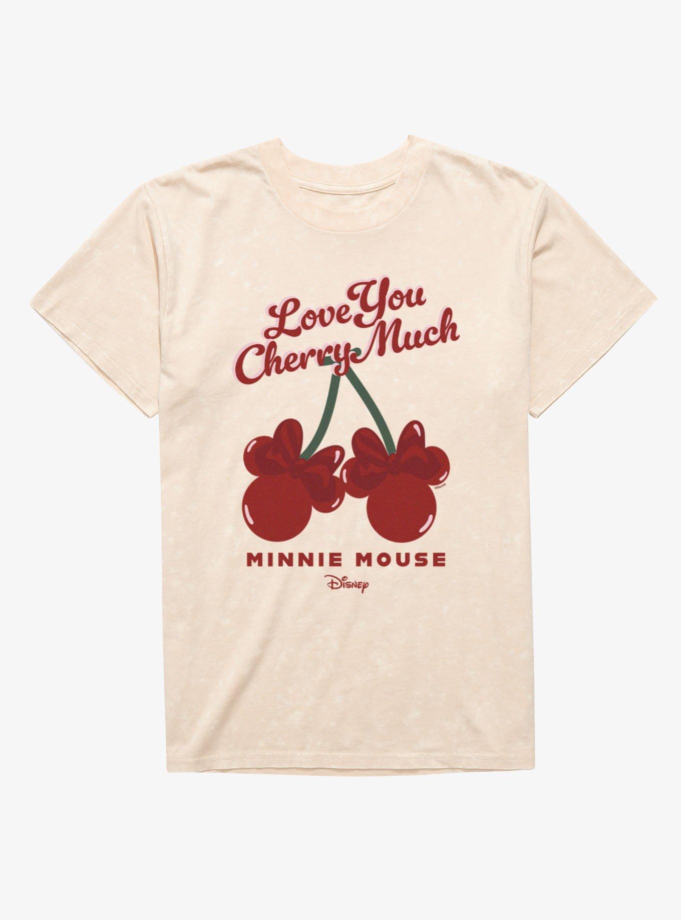 Disney Minnie Mouse Love You Cherry Much Mineral Wash T-Shirt, , hi-res