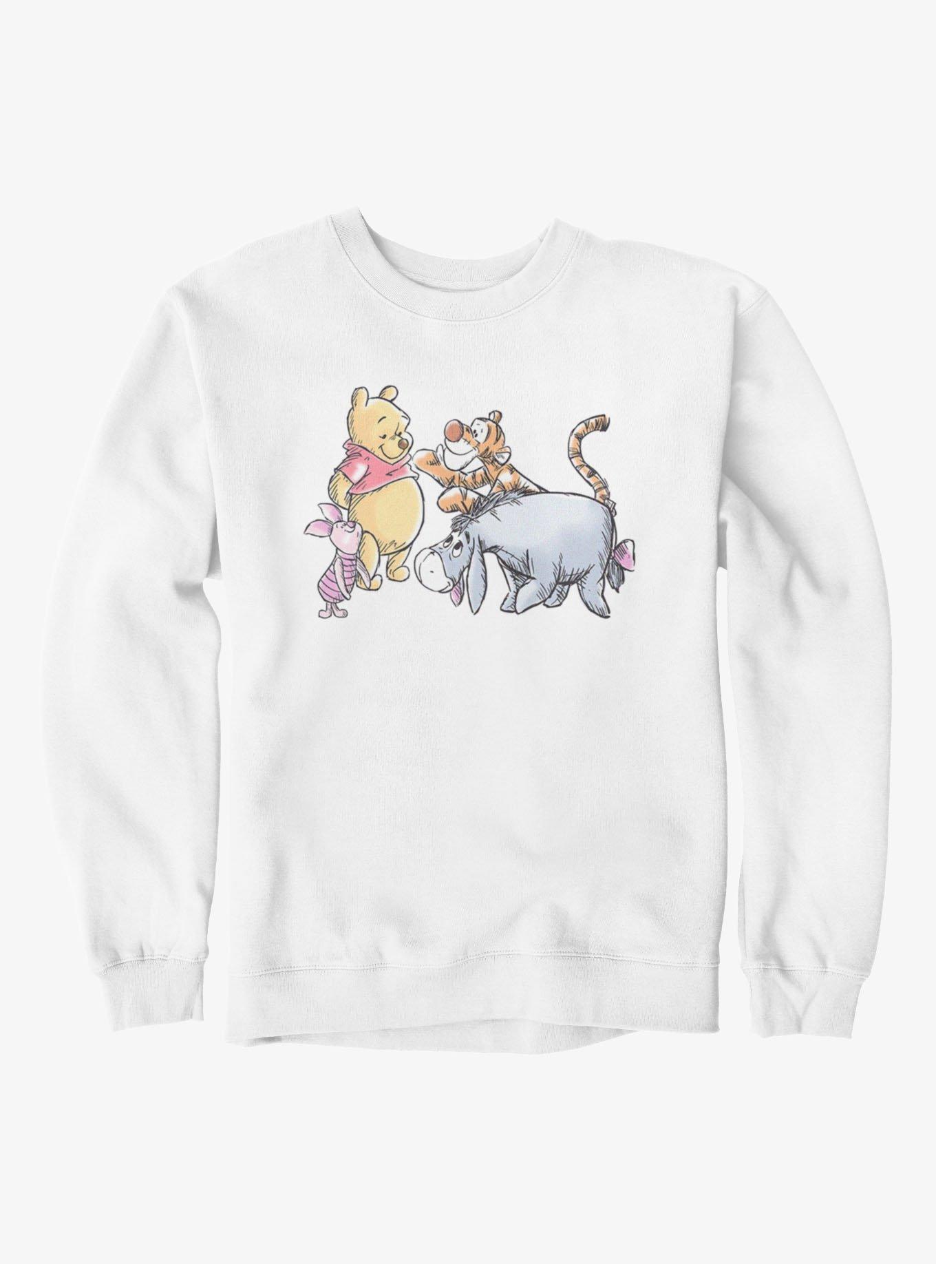 Disney Winnie The Pooh Friends Smile Together Group Sweatshirt, , hi-res