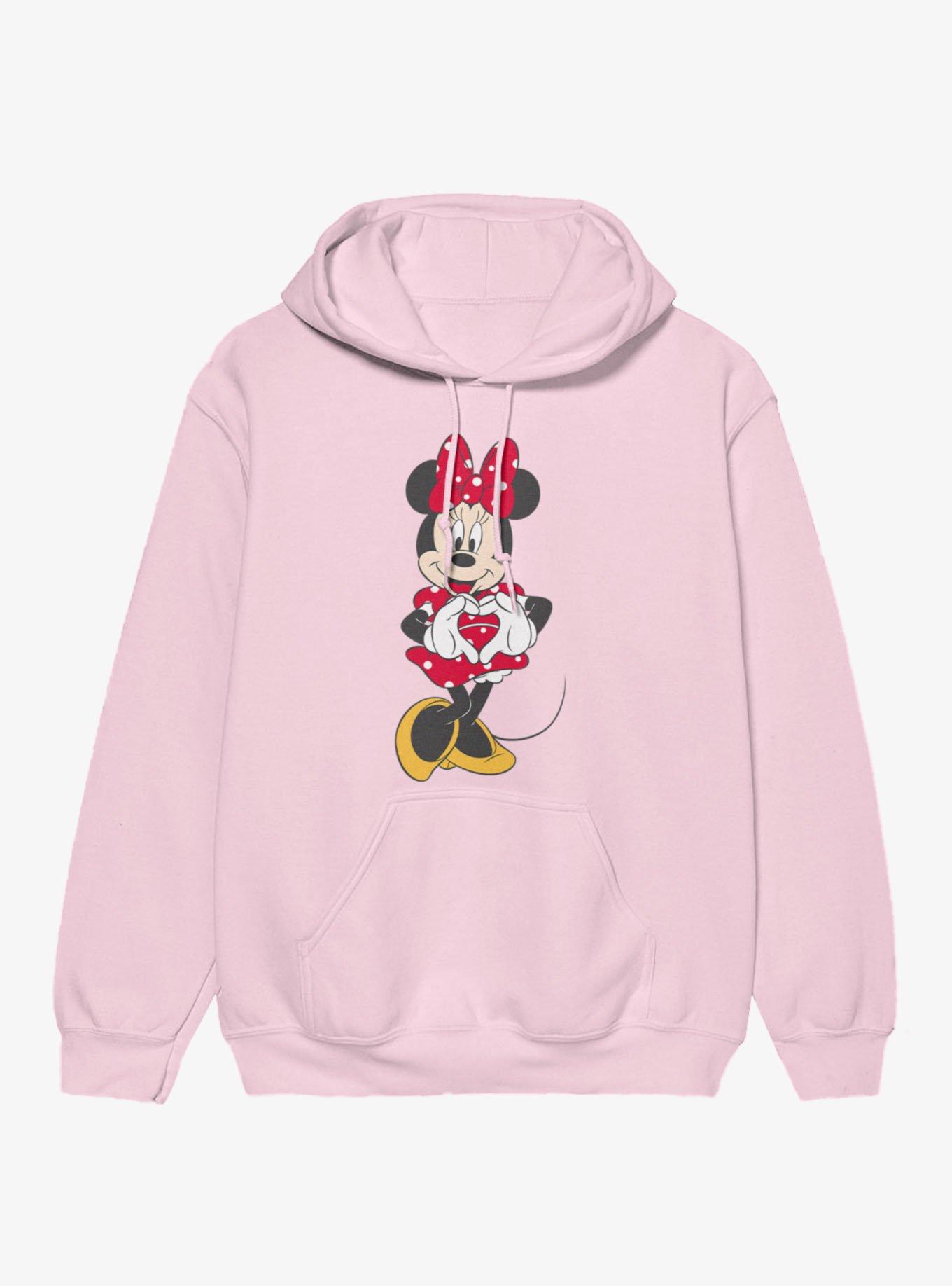 Disney Minnie Mouse Heart Hands Polka Dot Dress Hoodie