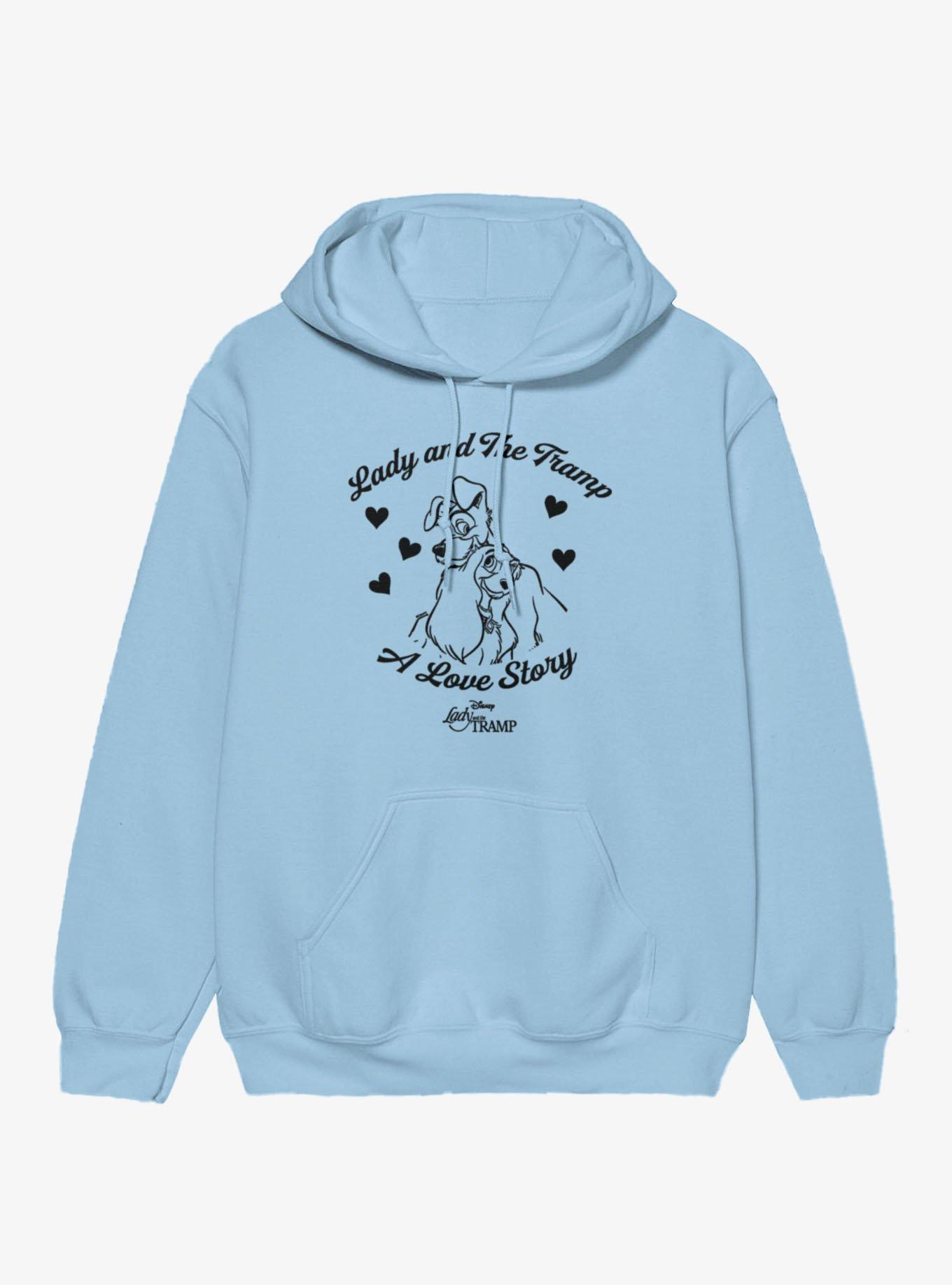 Disney Lady And The Tramp A Love Story Hearts Hoodie, , hi-res