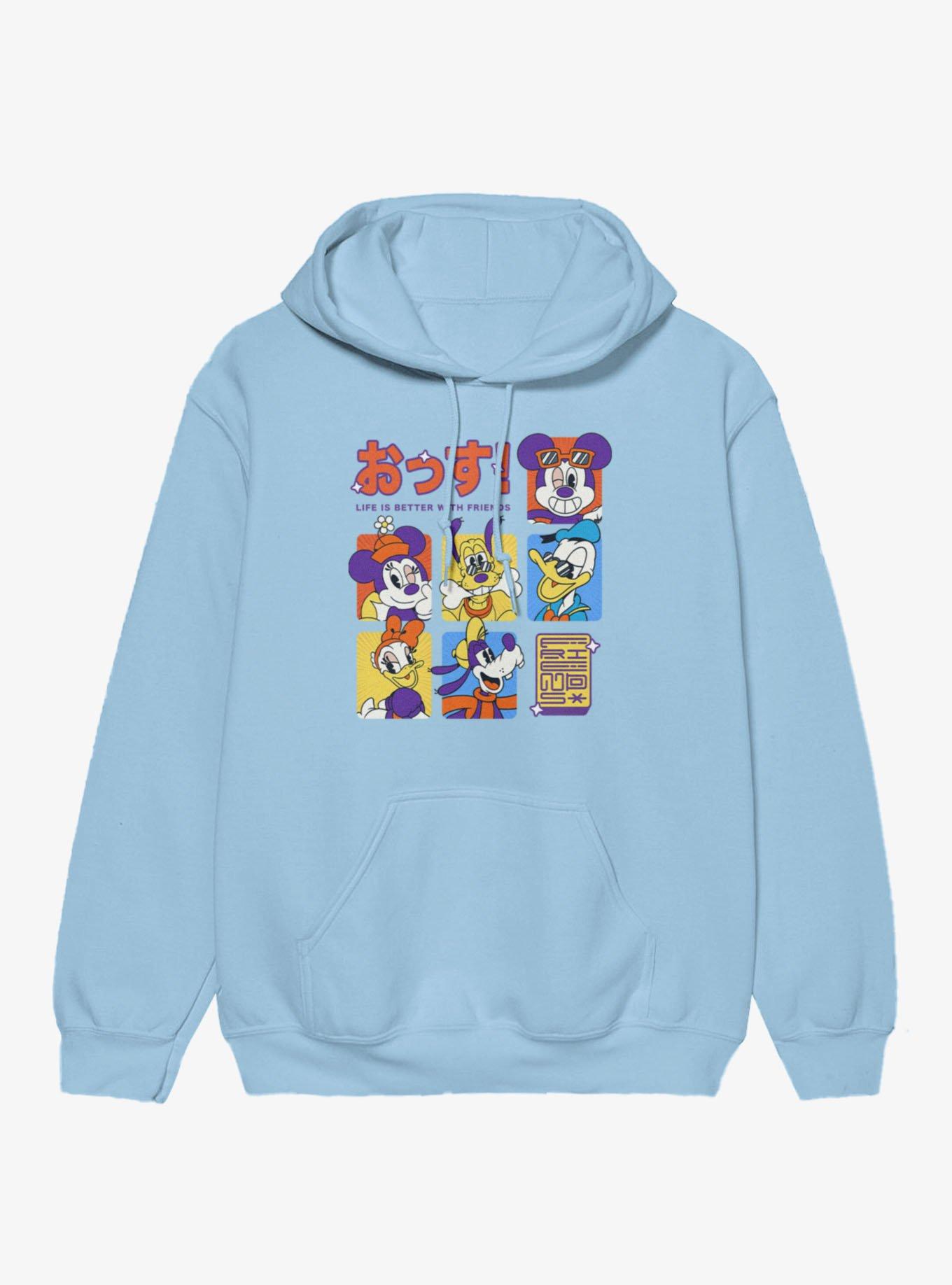 Disney Mickey Mouse Life Is Better With Friends Anime Color Squares Hoodie, , hi-res