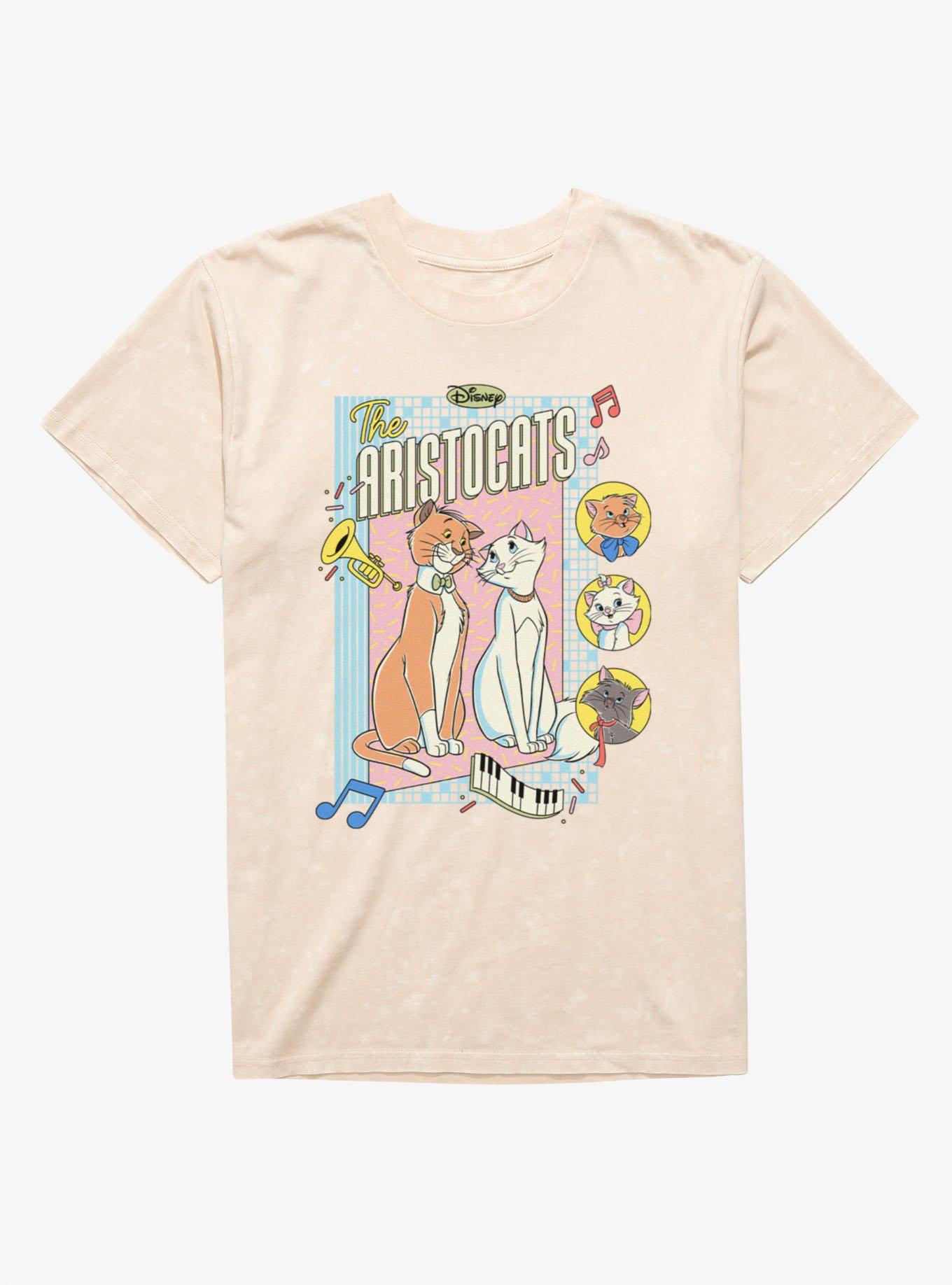Disney The Aristocats Vintage Music Cover Mineral Wash T-Shirt, , hi-res