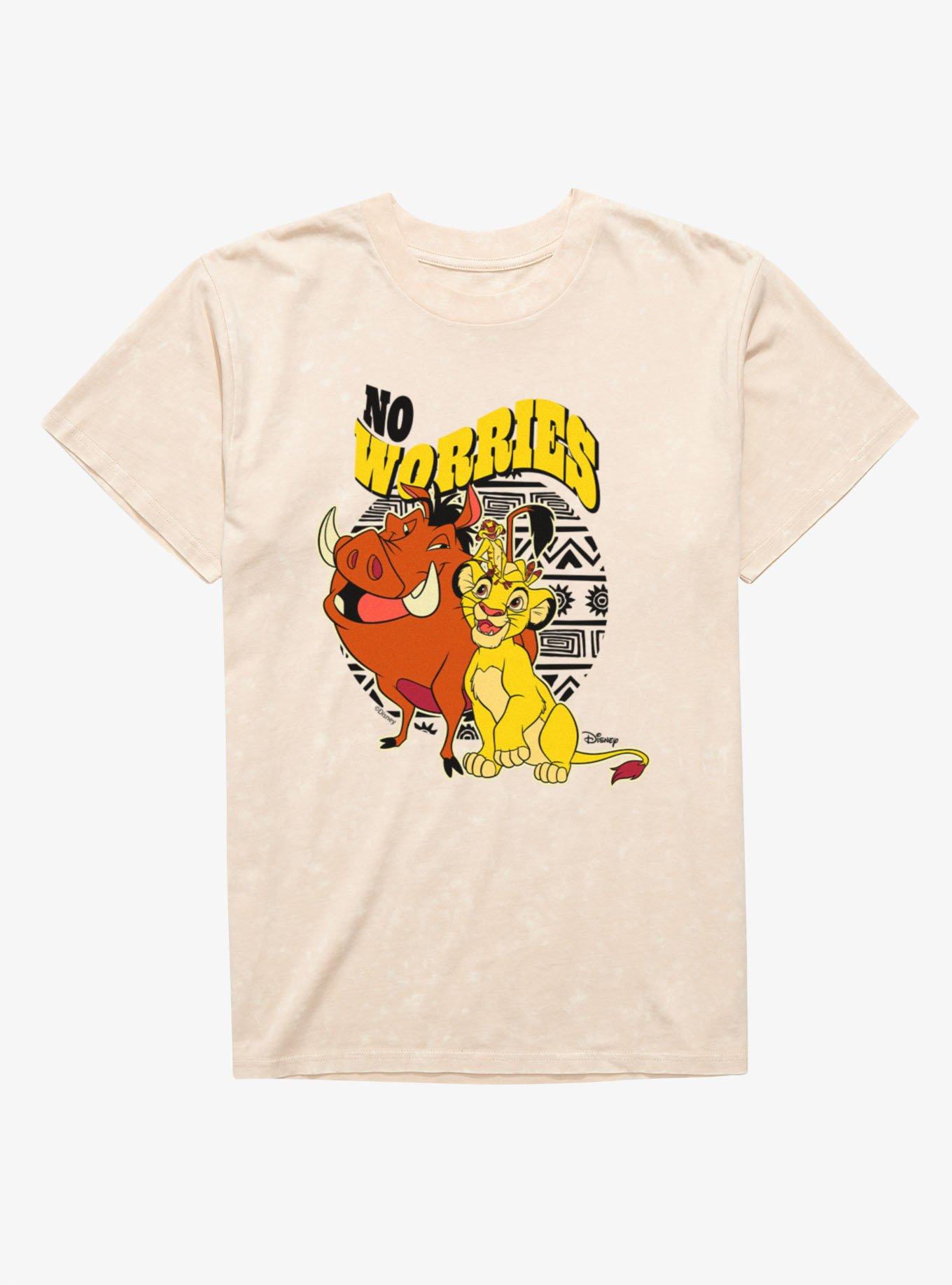 Disney The Lion King No Worries Group Mineral Wash T-Shirt, , hi-res