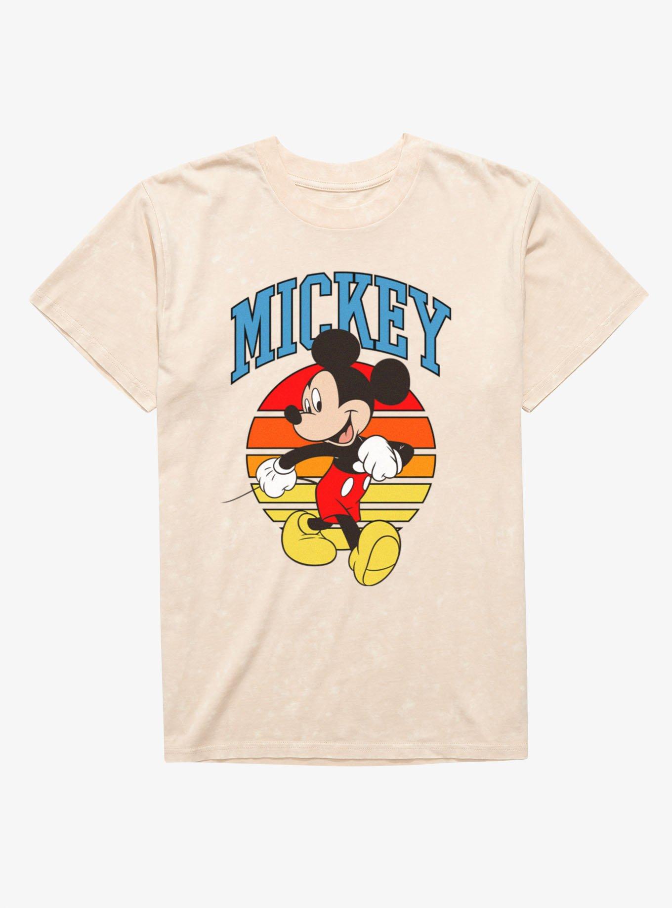 Disney Mickey Mouse Sunrise Circle Mineral Wash T-Shirt, , hi-res