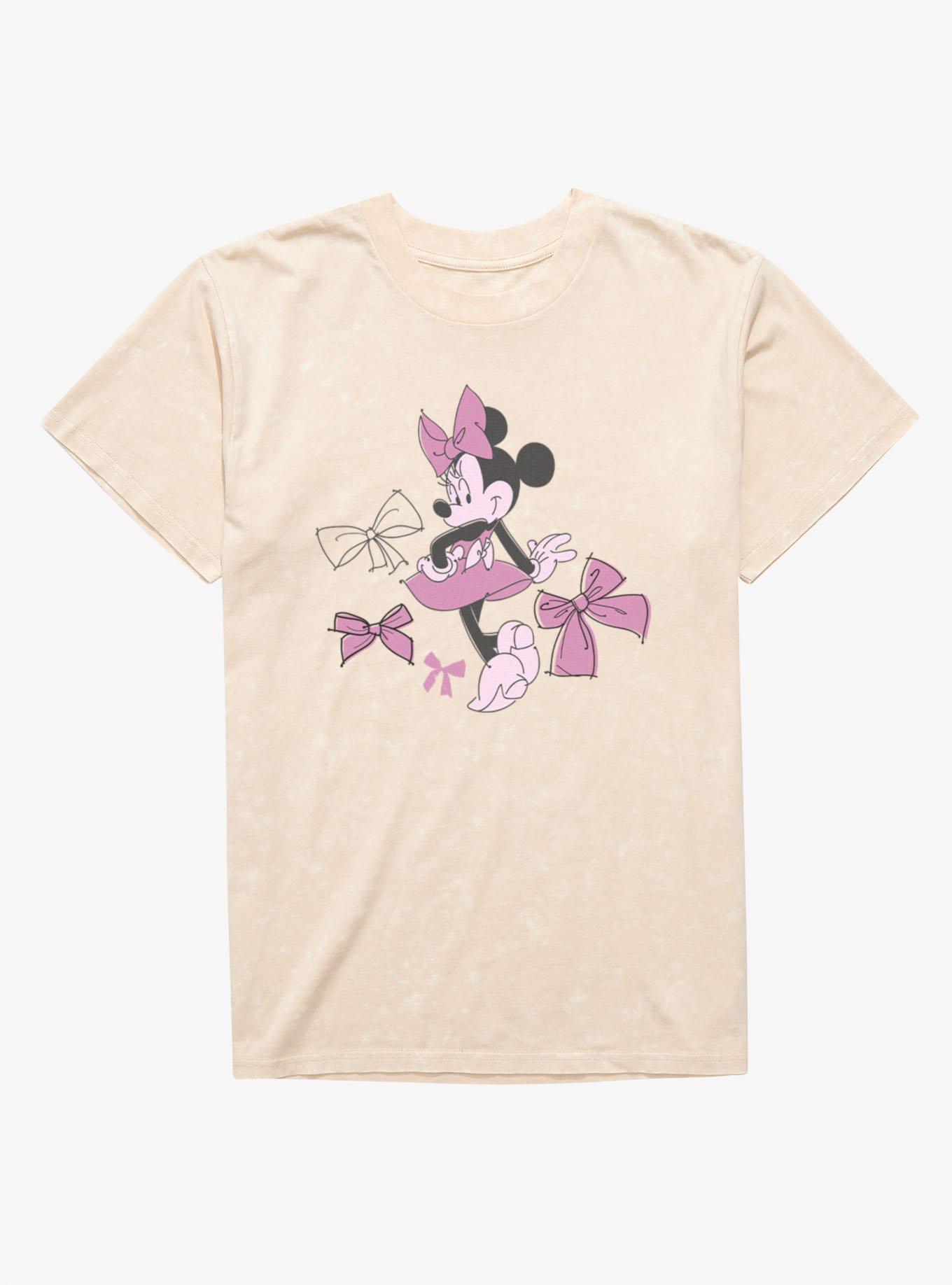 Disney Minnie Mouse Bows Of Fashion Sketch Mineral Wash T-Shirt, , hi-res