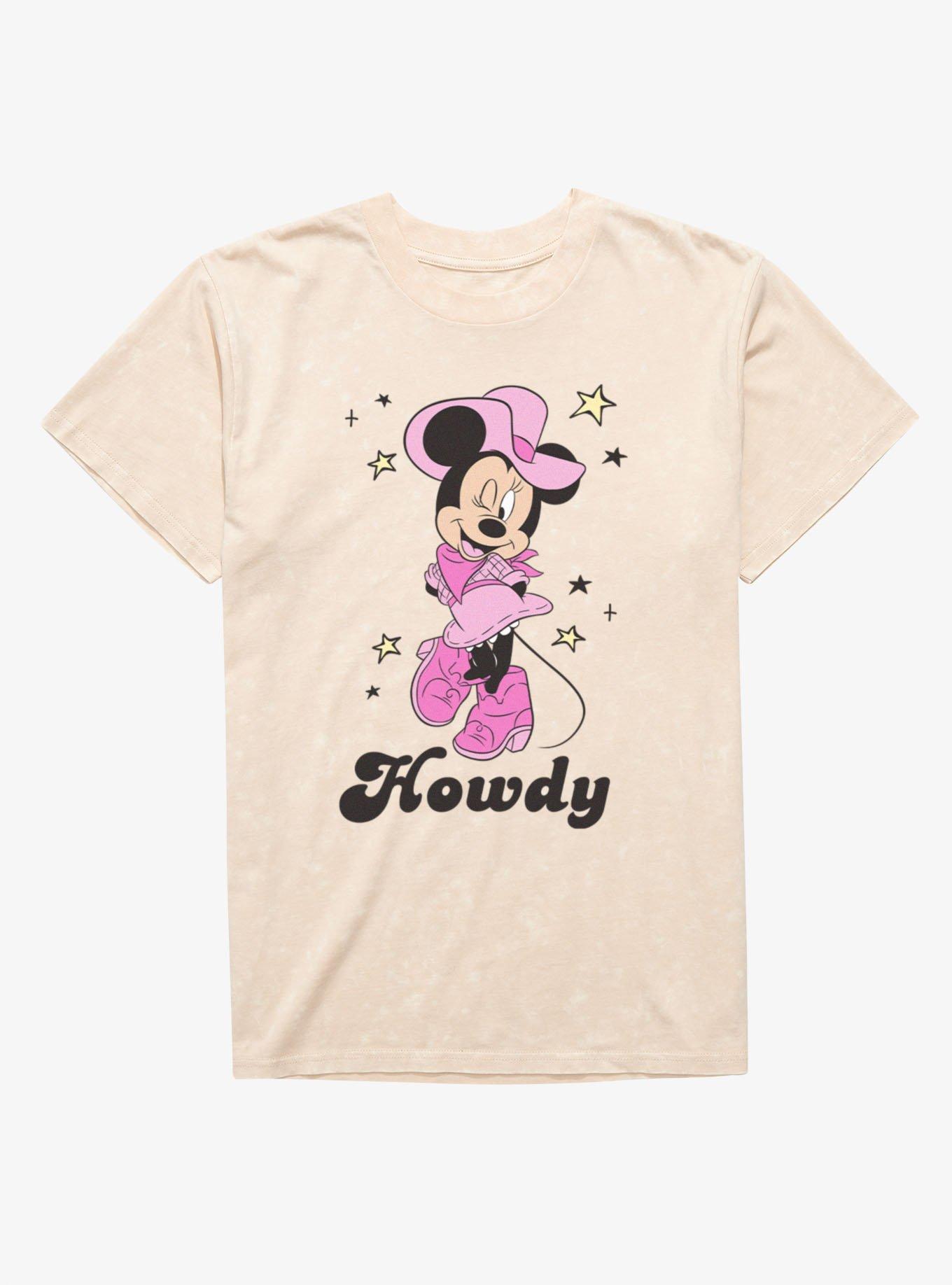 Disney Minnie Mouse Howdy Cowgirl Wink Mineral Wash T-Shirt, , hi-res