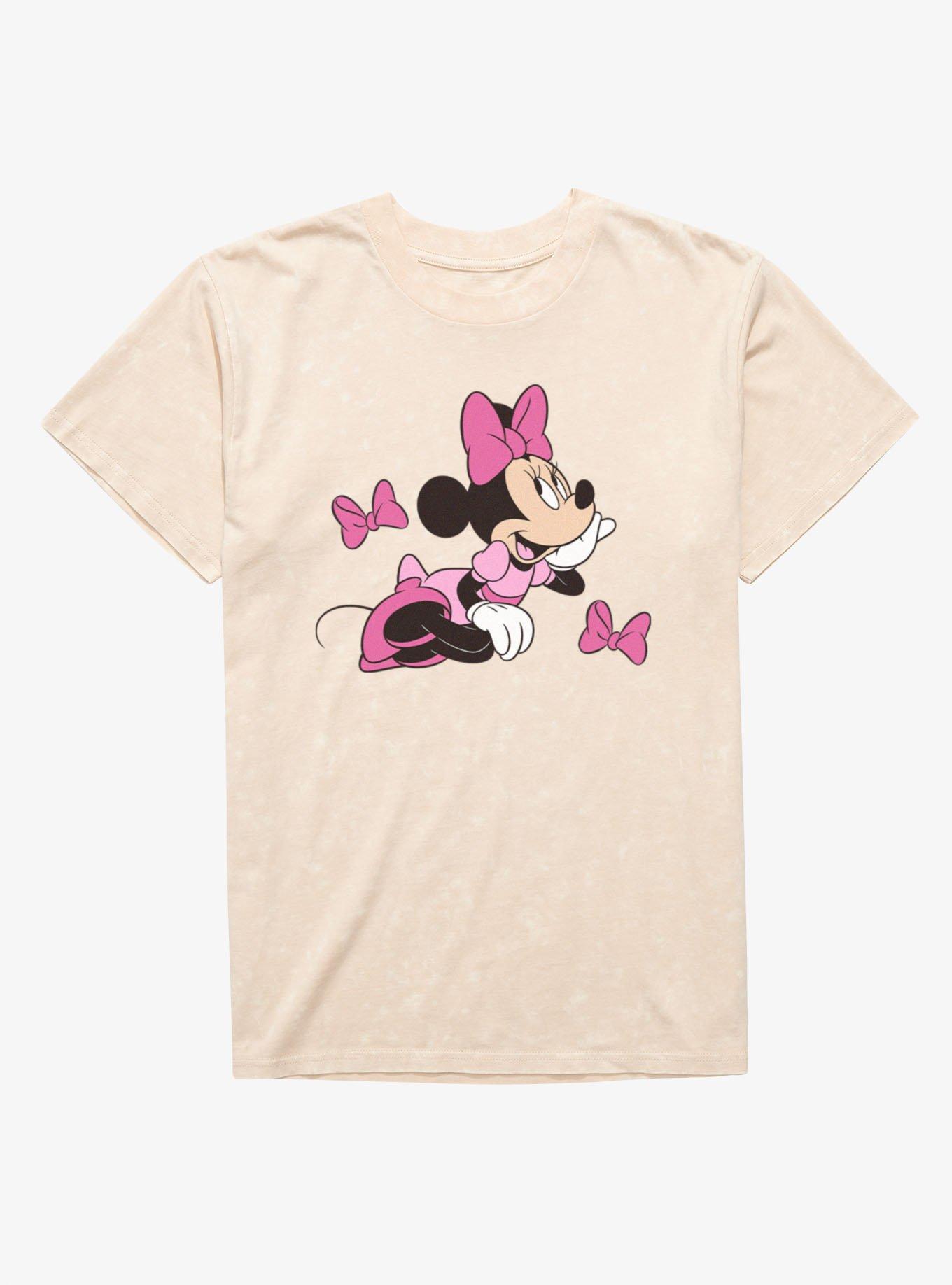 Disney Minnie Mouse Pink Bow Dreamer Mineral Wash T-Shirt, , hi-res
