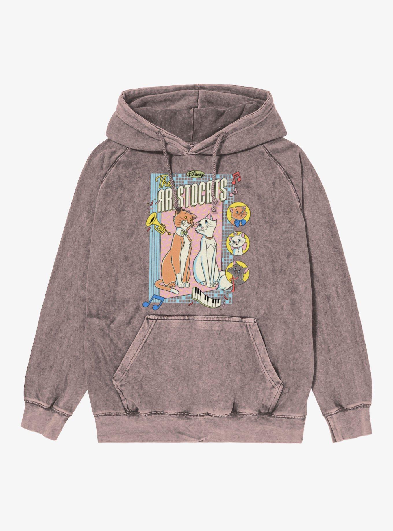 Disney The Aristocats Vintage Music Cover Vintage Mineral Washed Hoodie, , hi-res