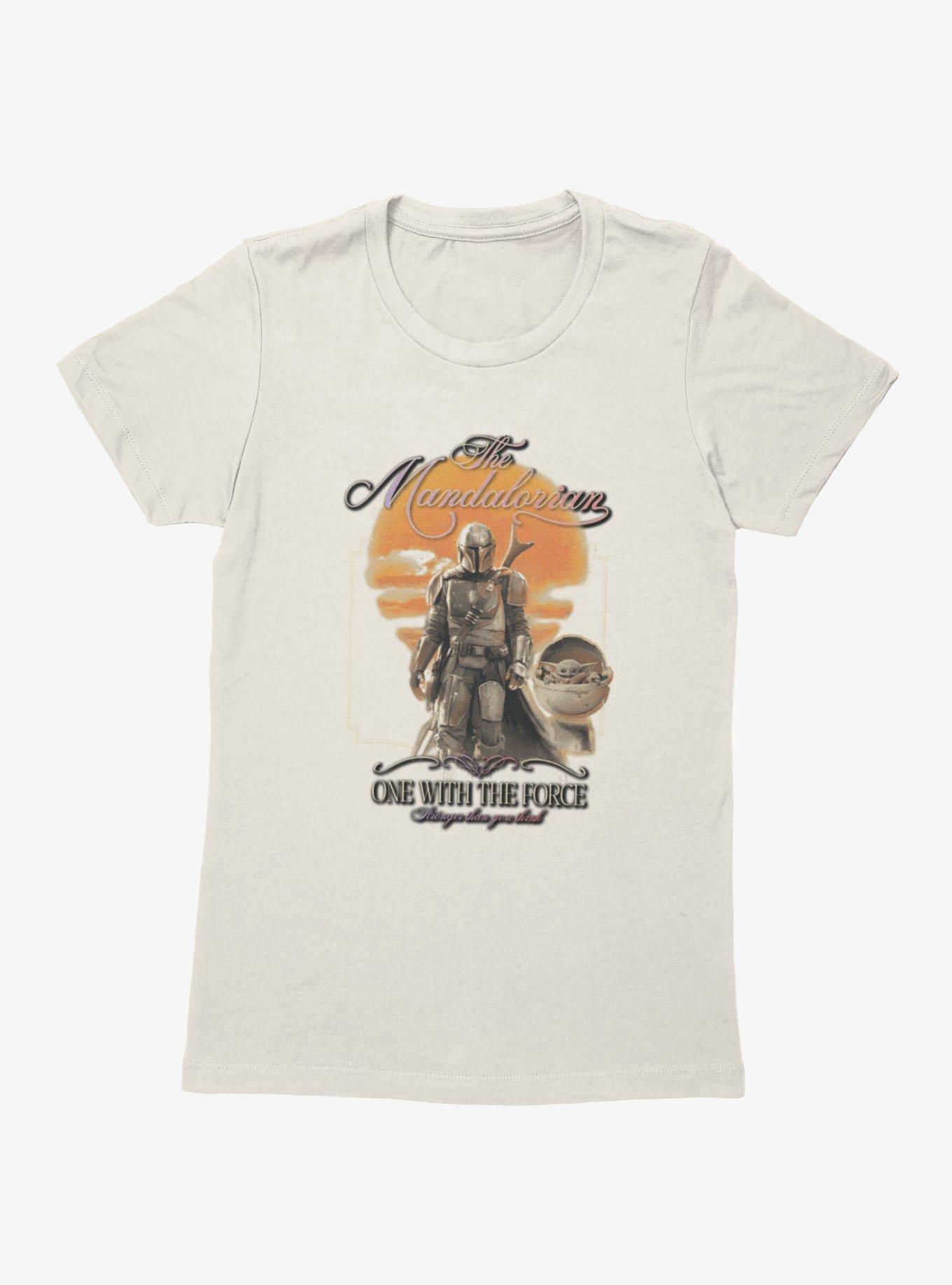Star Wars The Mandalorian One With The Force Western Poster Womens T-Shirt, , hi-res