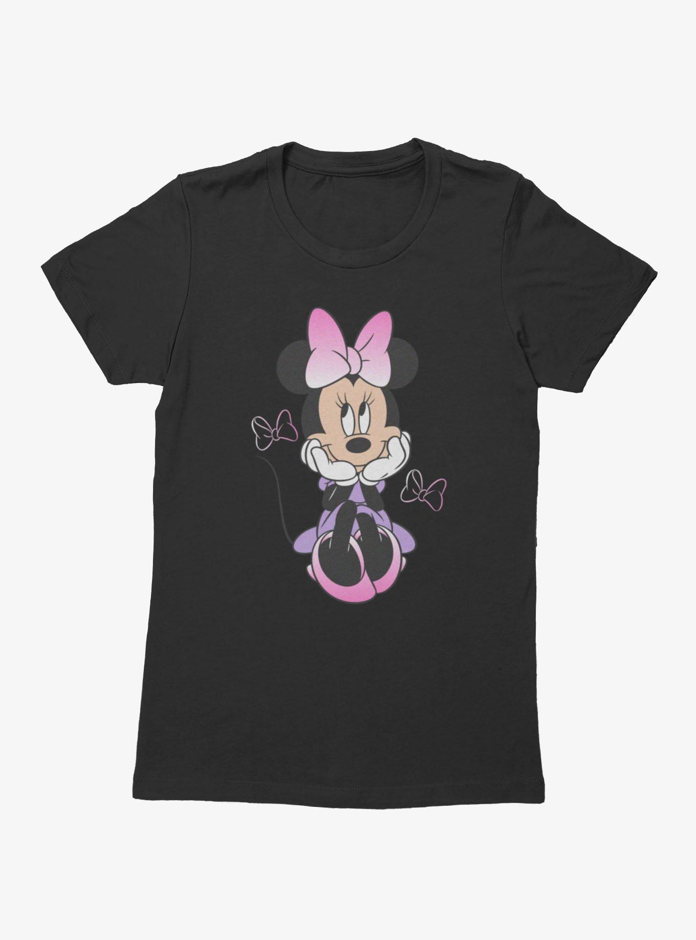 Disney Minnie Mouse Sitting Bow Gradients Womens T-Shirt, , hi-res