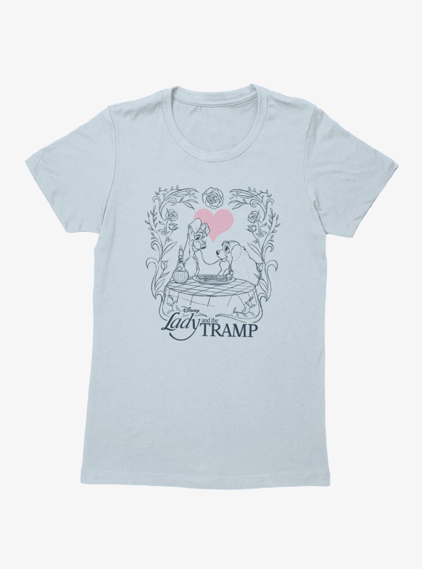 Disney Lady And The Tramp Love Spaghetti Night Womens T-Shirt, , hi-res