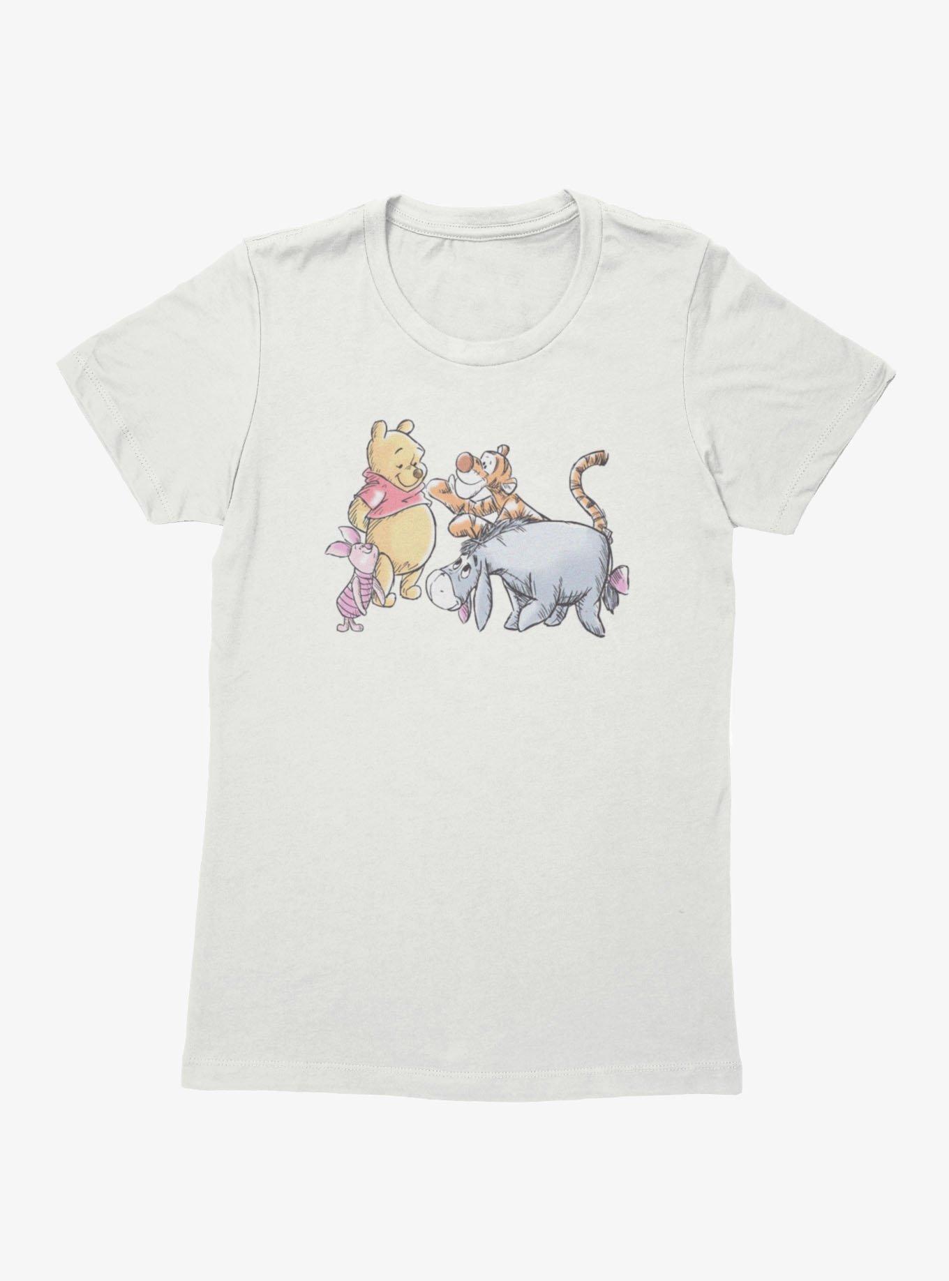Disney Winnie The Pooh Friends Smile Together Group Womens T-Shirt, , hi-res