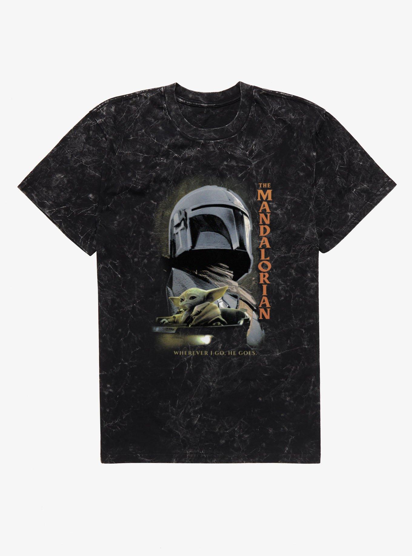 Star Wars The Mandalorian Wherever I Go Mineral Wash T-Shirt