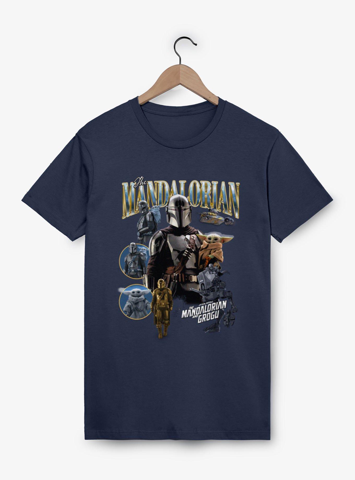 Star Wars The Mandalorian And Grogu Western Collage Man Of Beskar Steel T-Shirt, , hi-res