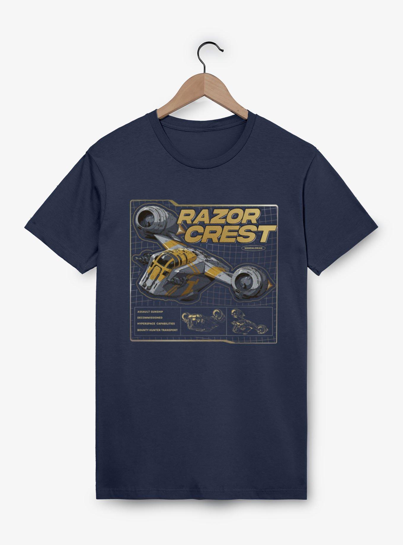 Star Wars The Mandalorian And Grogu Razor Crest Bounty Hunter Transport T-Shirt, , hi-res