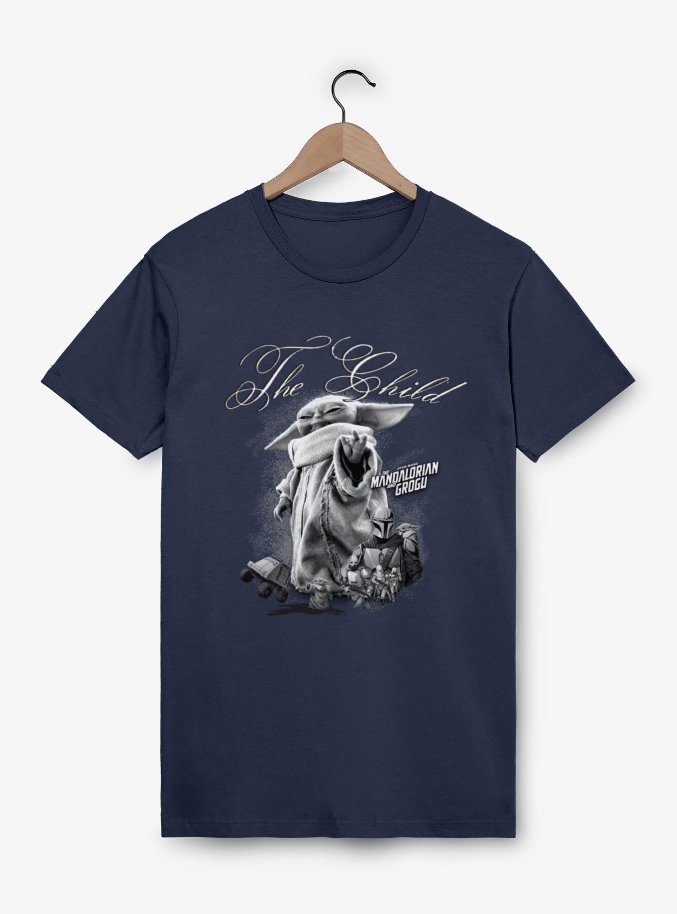 Star Wars The Mandalorian And Grogu The Child Black And White T-Shirt, , hi-res