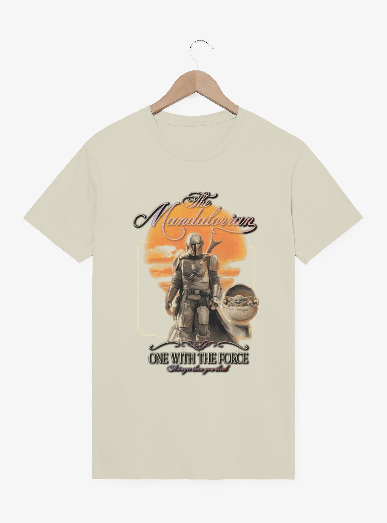 Star Wars The Mandalorian One With The Force Western Poster T-Shirt, , hi-res