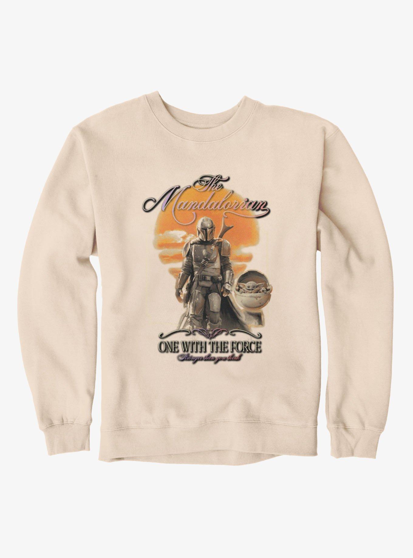 Star Wars The Mandalorian One With The Force Western Poster Sweatshirt, , hi-res