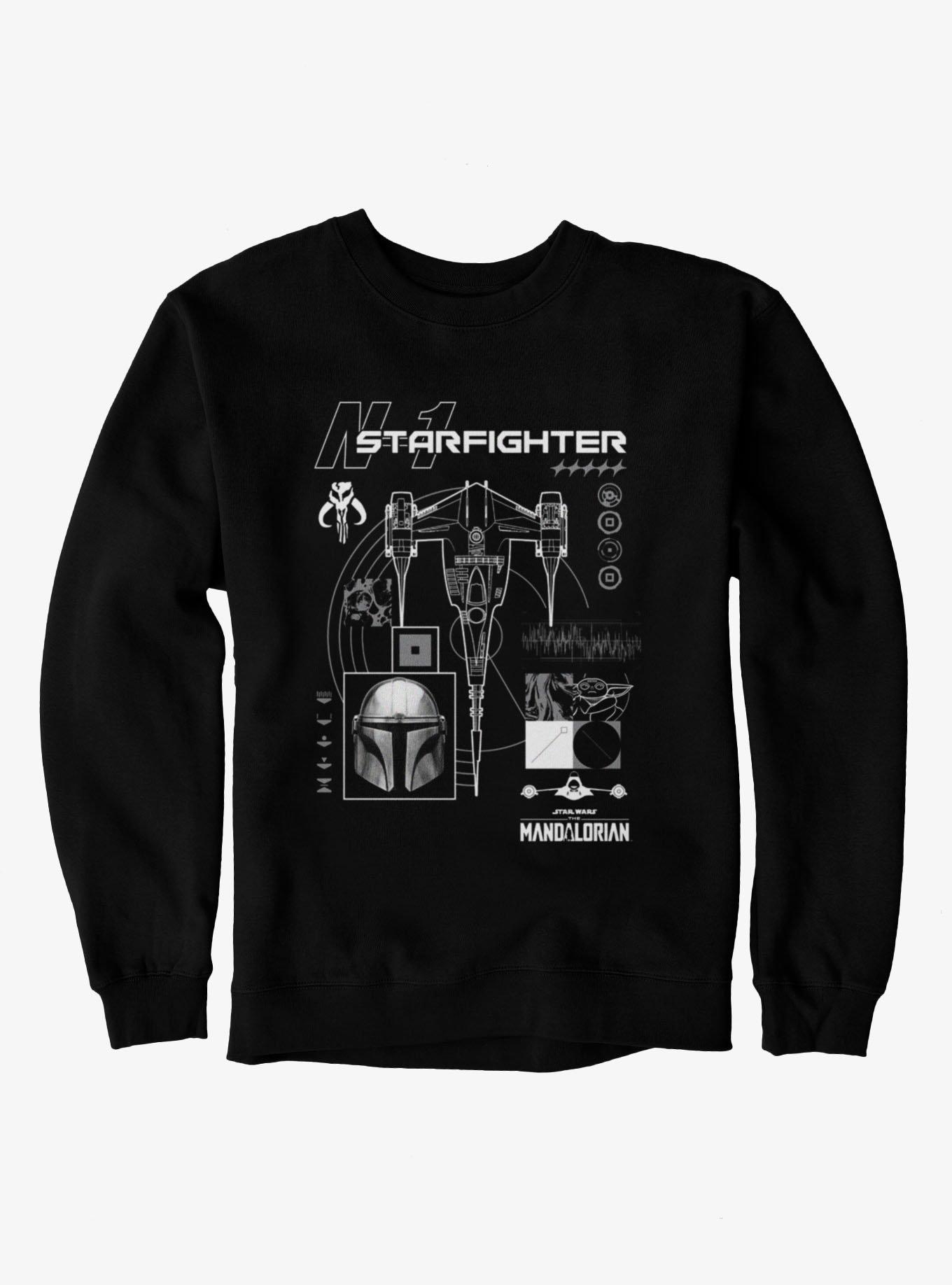 Star Wars The Mandalorian N-1 Starfighter Schematic Sweatshirt, , hi-res